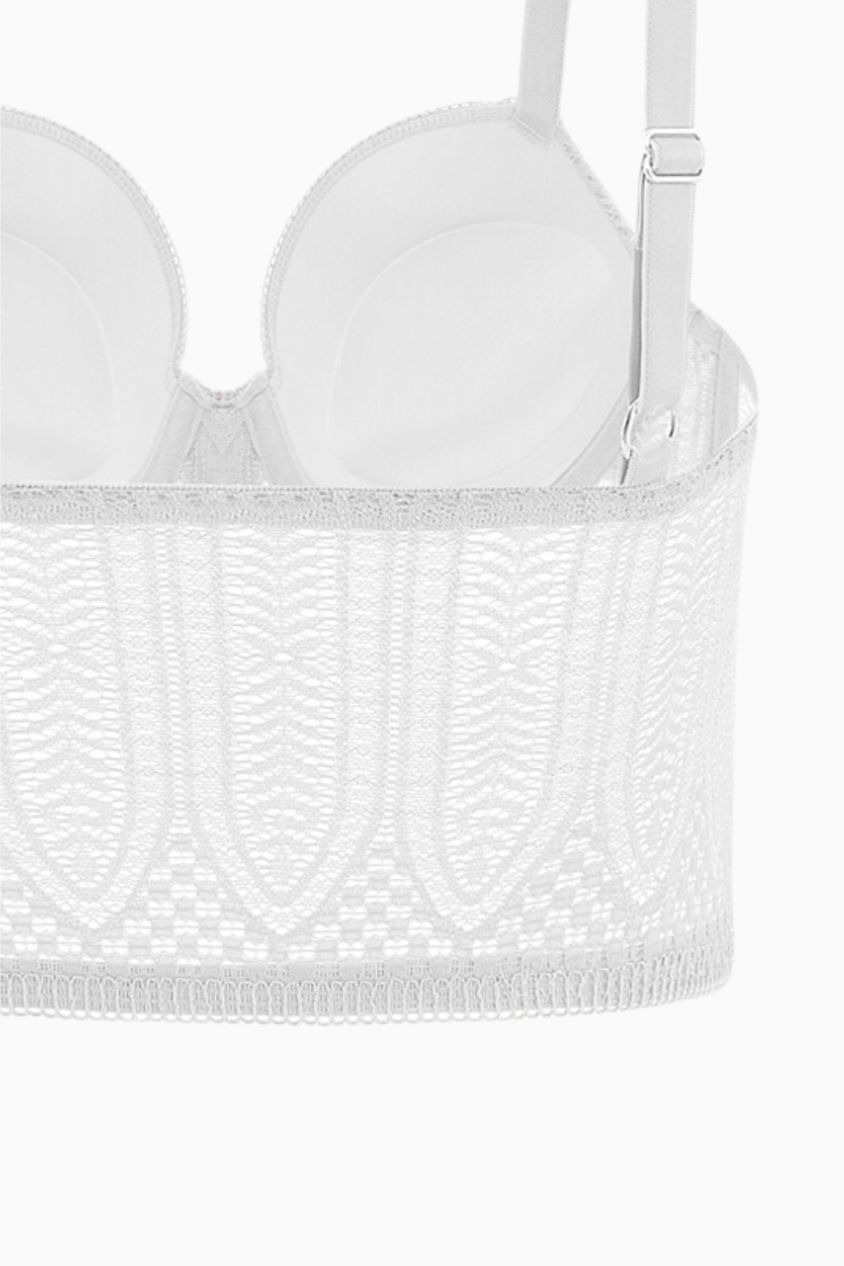 Noa Dantelli Büstiyer Sütyen - Push Up, Dolgulu - Fashion - 2509 - Ekru