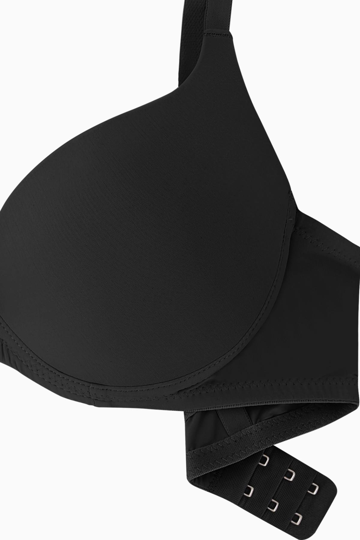Nora Premium Basic 2224 Siyah Soft Push Up / Yarı Dolgulu Mikro Sütyen