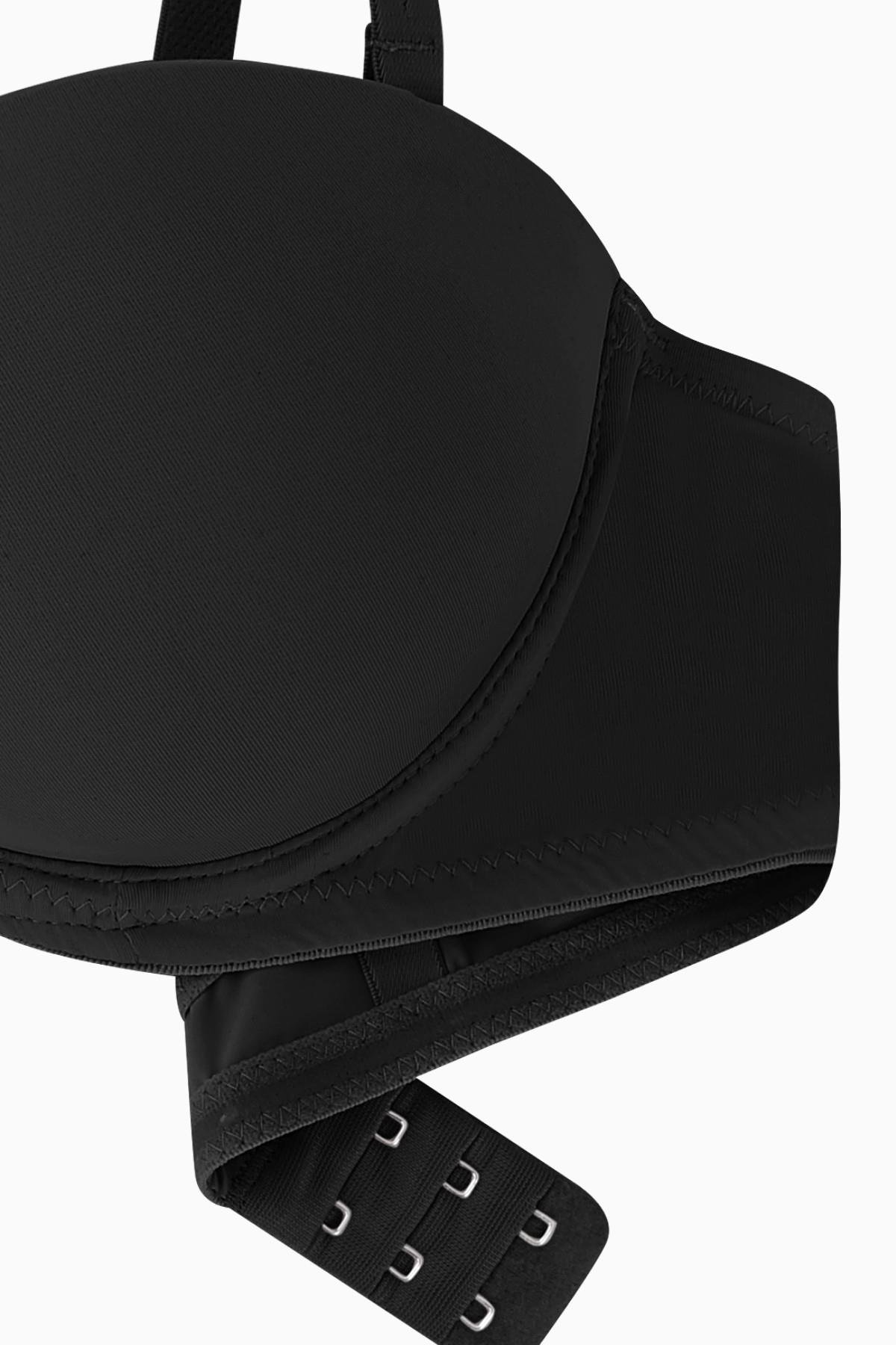 Olympos Premium Basic 2499 Siyah Double Push Up/Ekstra Dolgulu Midesiz Mikro Sütyen(Tak-Çıkar Askı)
