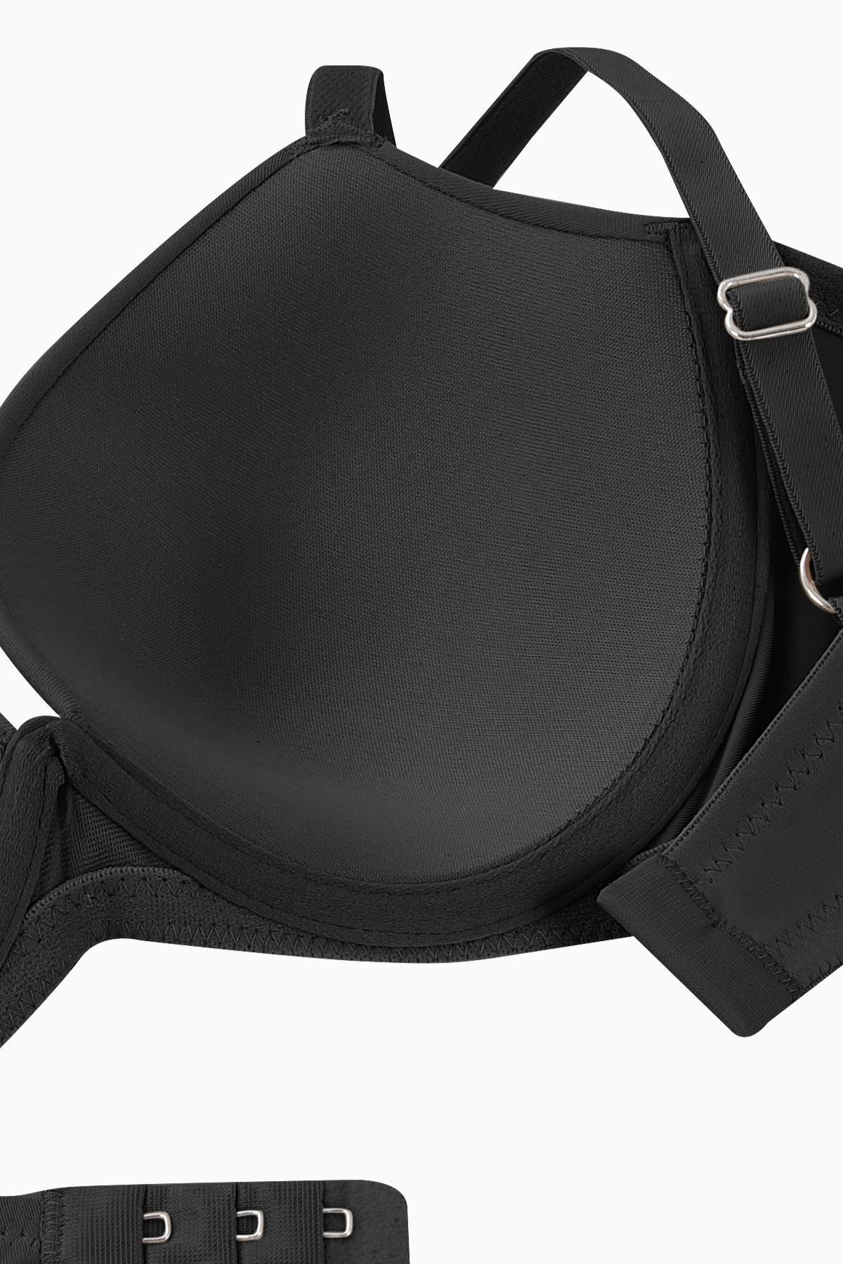Viola Premium Basic 2229 Siyah Desteksiz Toparlayıcı Etkili Mikro Sütyen (D Cup Seçeneğiyle)