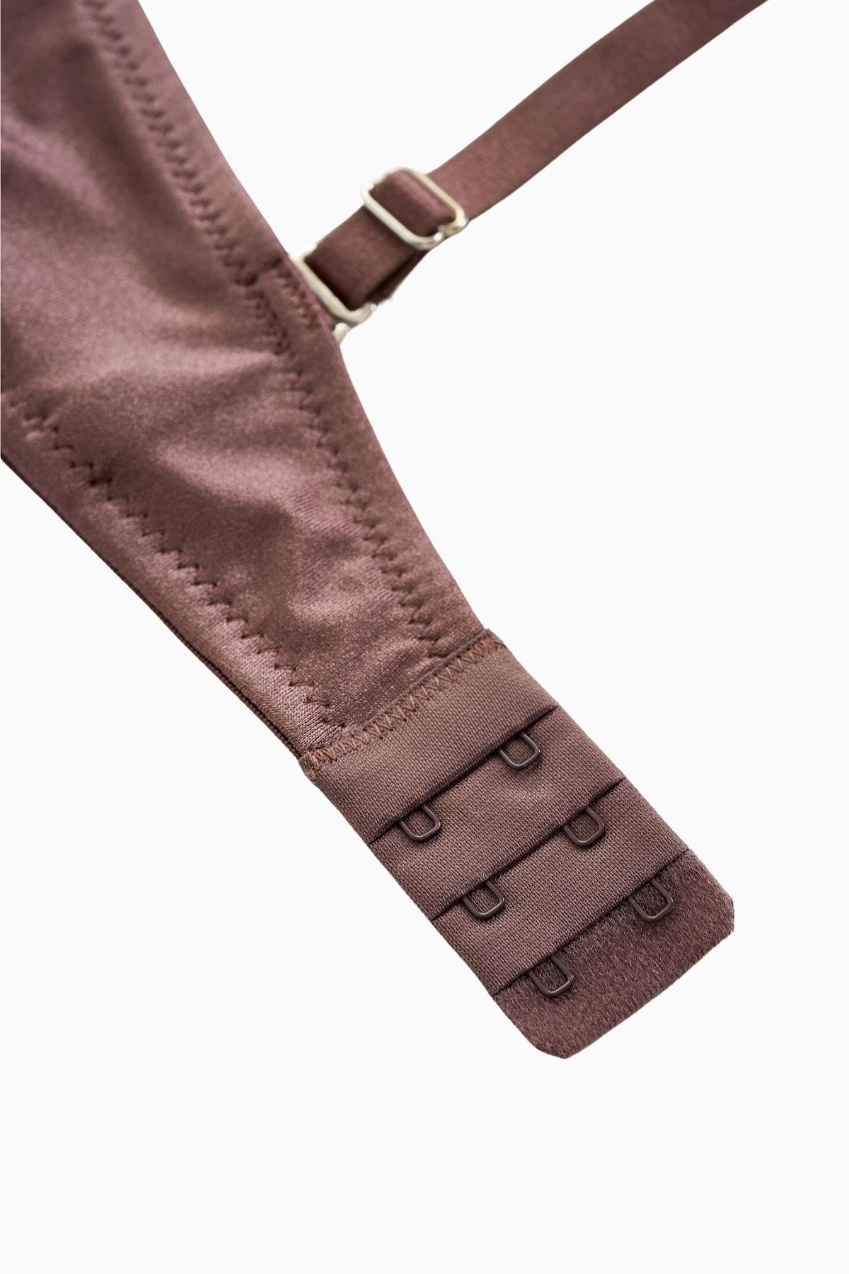 Viola Tak-Çıkar Askılı Mikro Sütyen - Desteksiz - Basic - 2534 - Bronz Kahve
