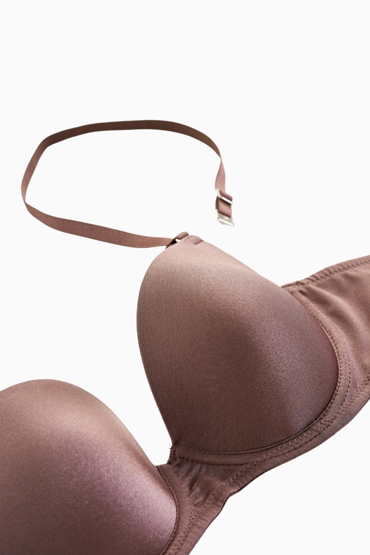 Viola Tak-Çıkar Askılı Mikro Sütyen - Desteksiz - Basic - 2534 - Bronz Kahve