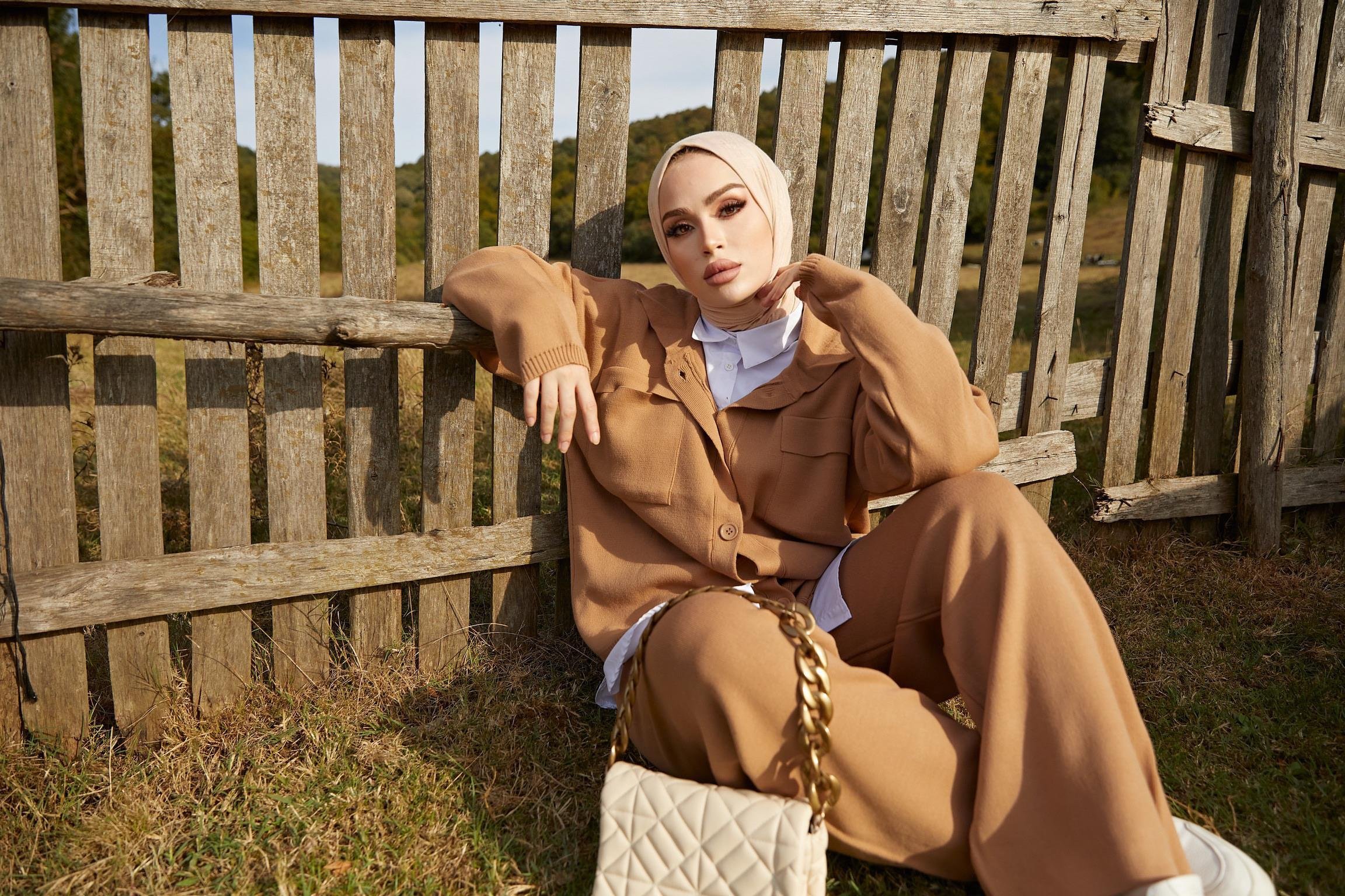 CAMEL Çelik Örme Triko Cepli Takım
