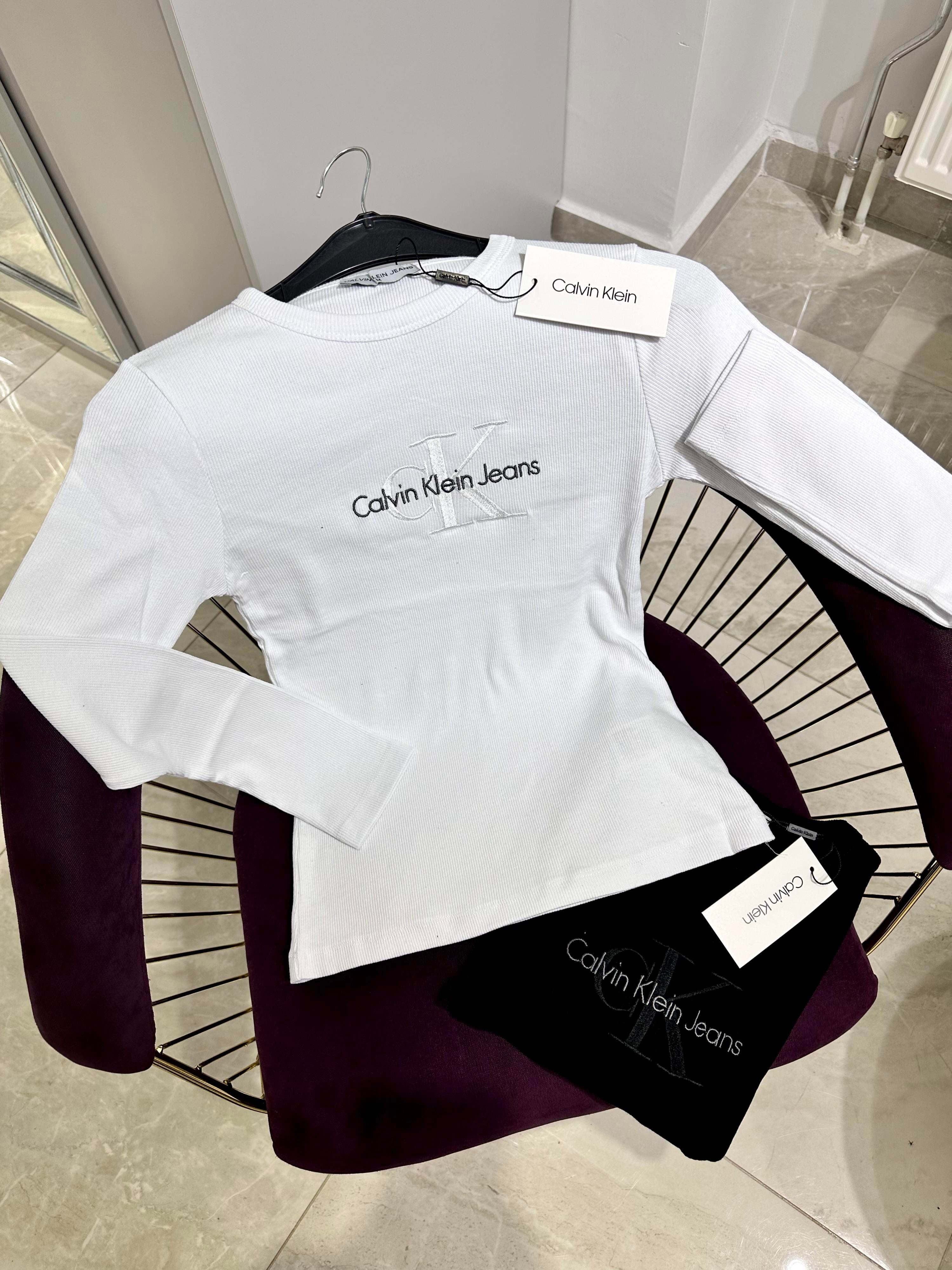 cK Nakışlı Body İçlik BEYAZ