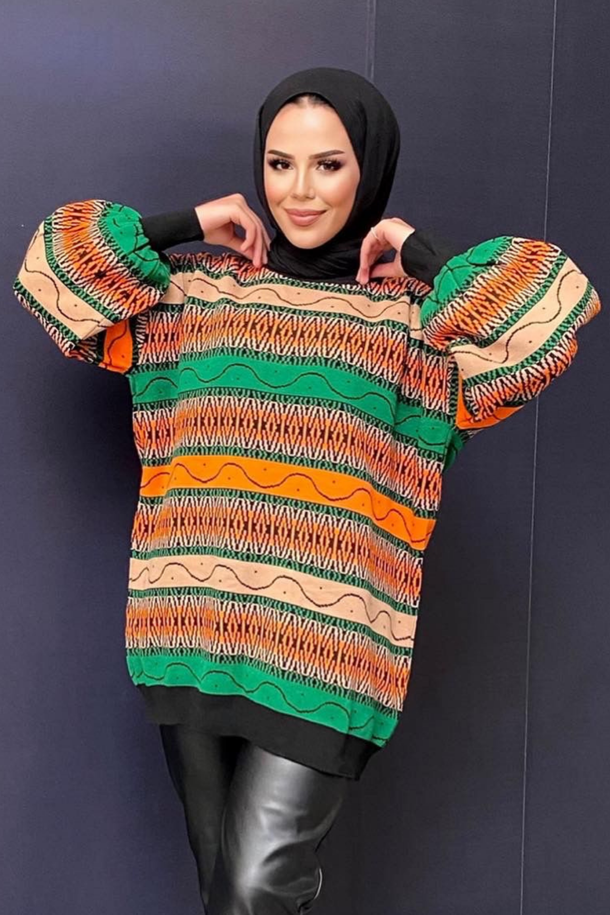 Etnik Desen Kazak TURUNCU