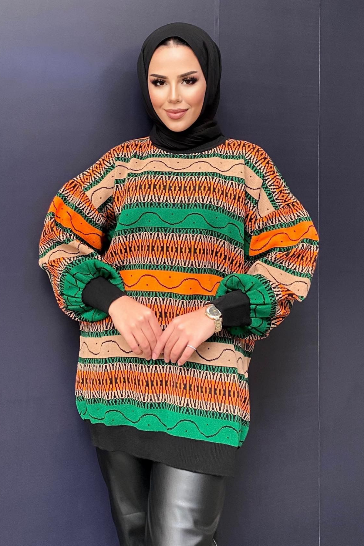Etnik Desen Kazak TURUNCU
