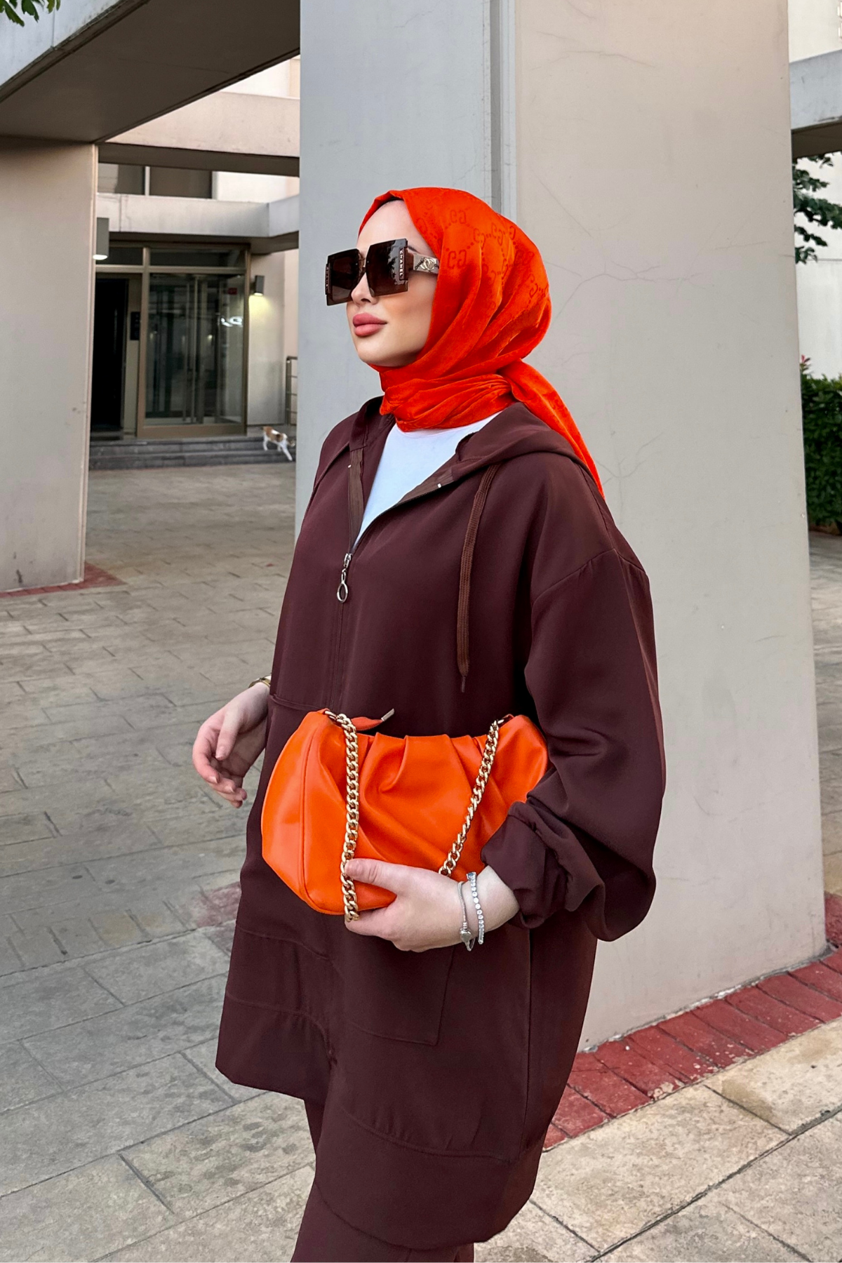 Fermuarlı Takım ACI KAHVE