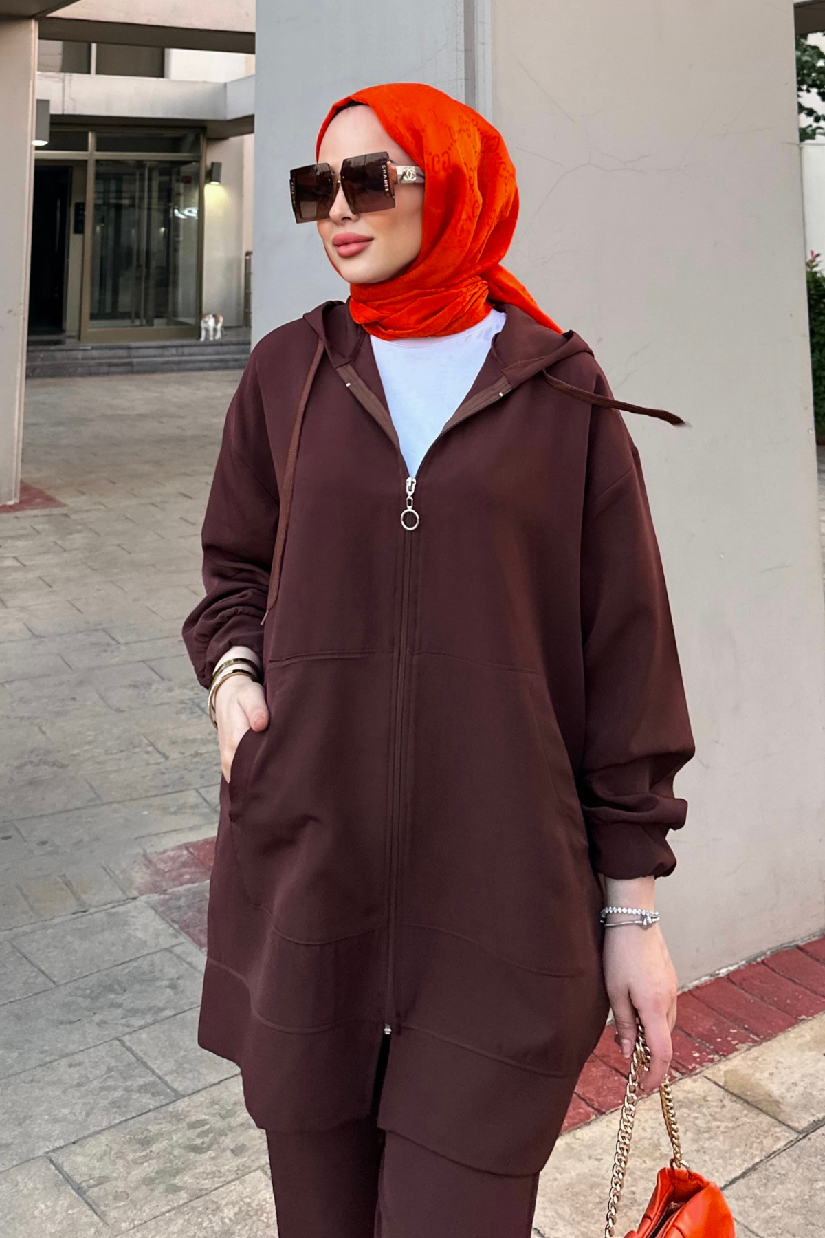Fermuarlı Takım ACI KAHVE