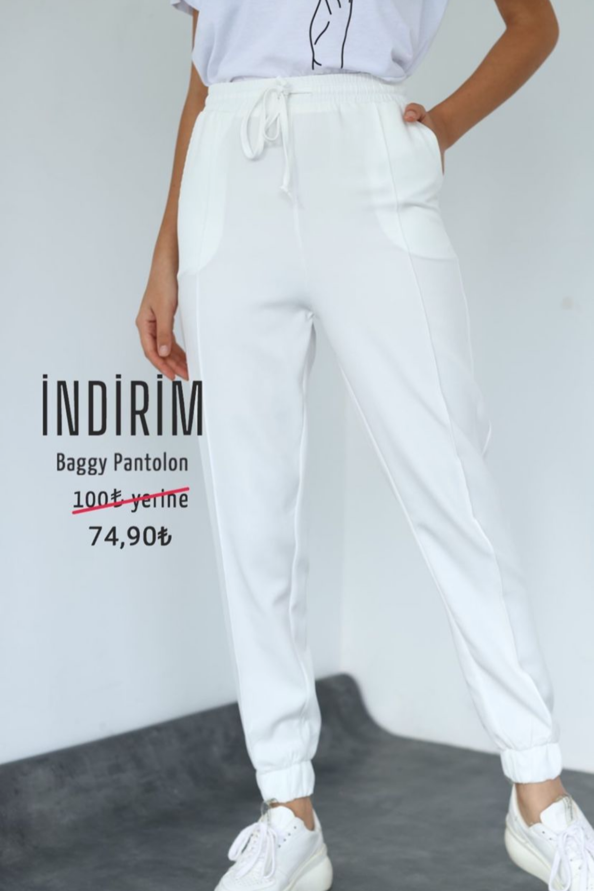 Jogger Eşofman Altı BEYAZ