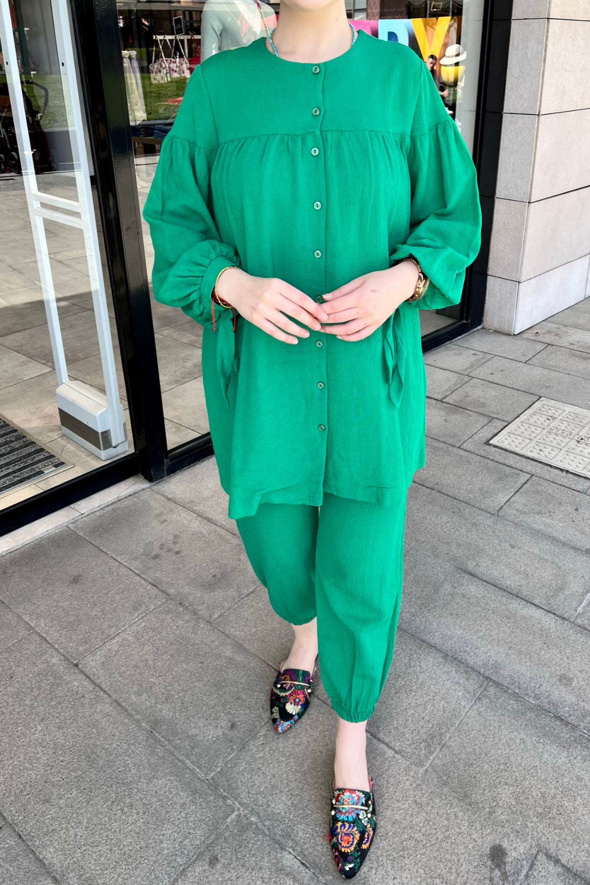 Kol Bağcıklı Müslin Takım BENETTON