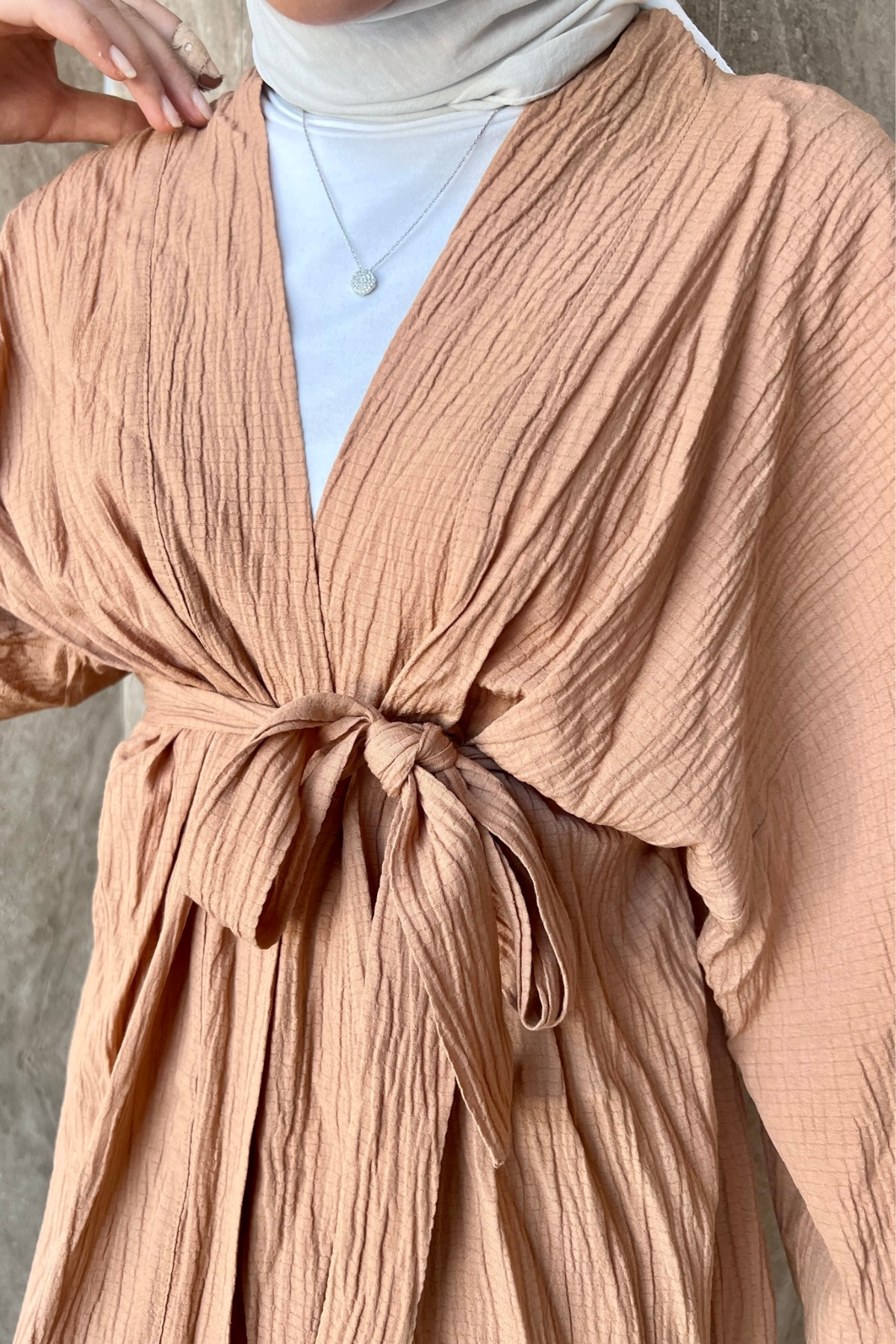 Müslin Kimono Takım VİZON