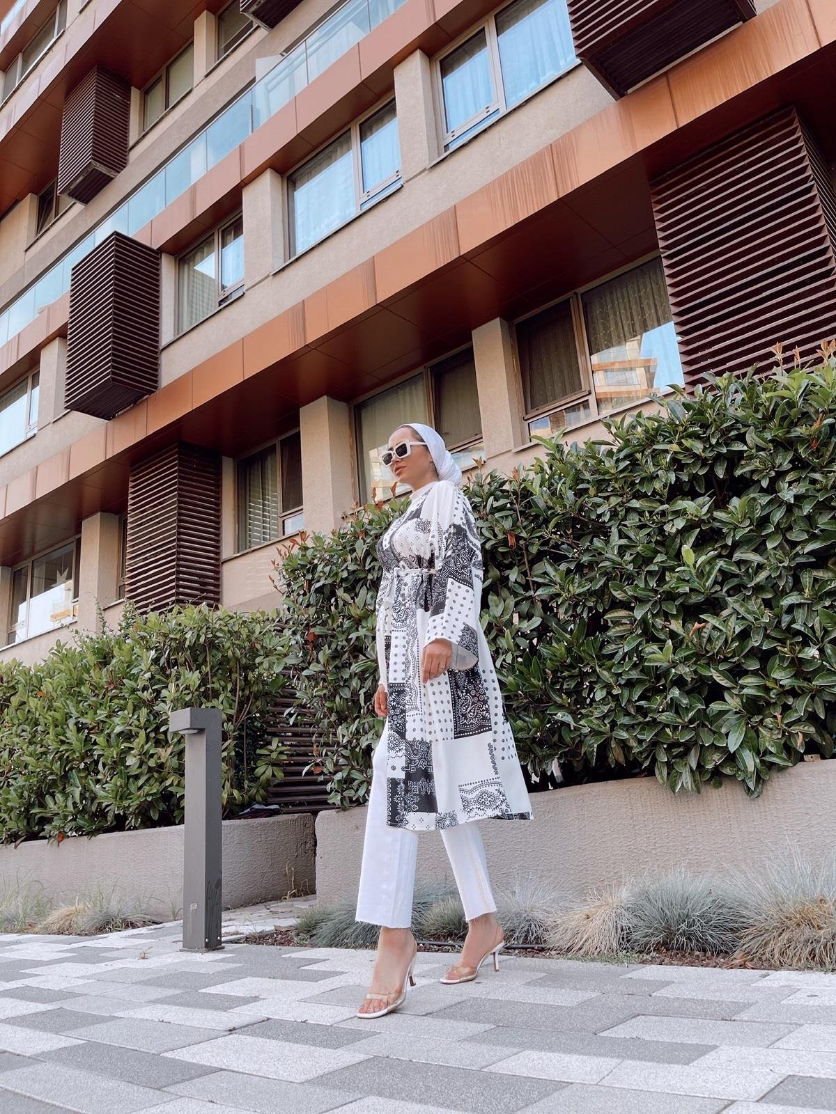 Pano Desen Kimono Siyah