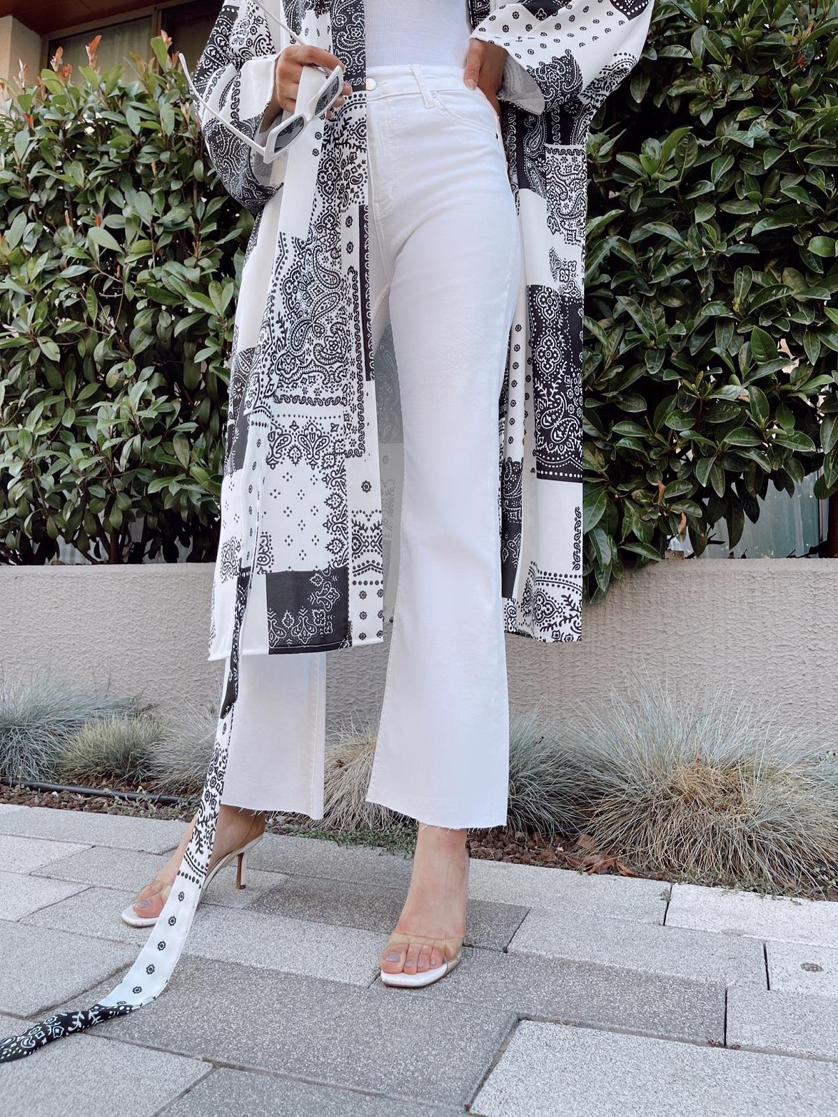 Pano Desen Kimono Siyah