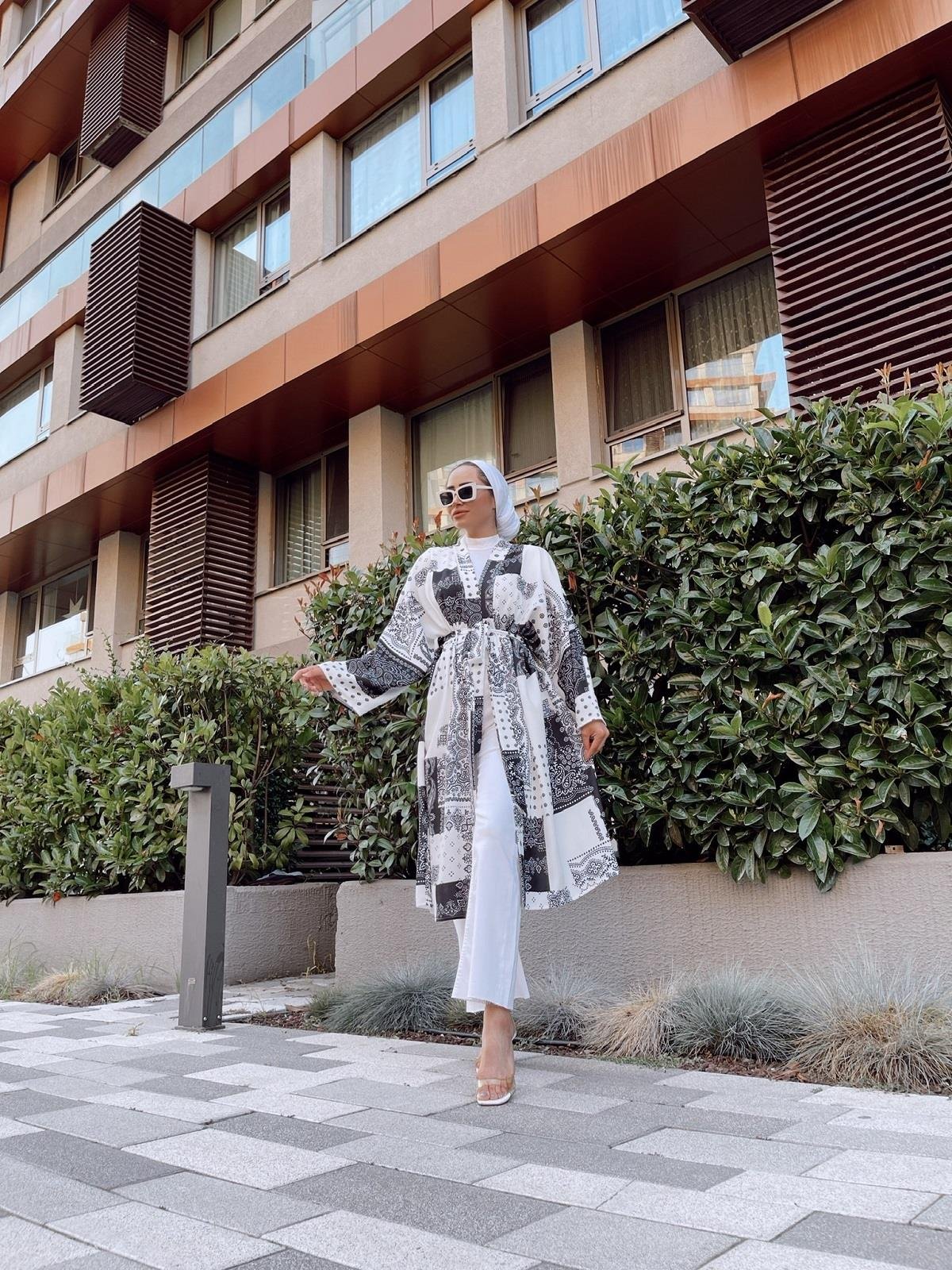 Pano Desen Kimono Siyah