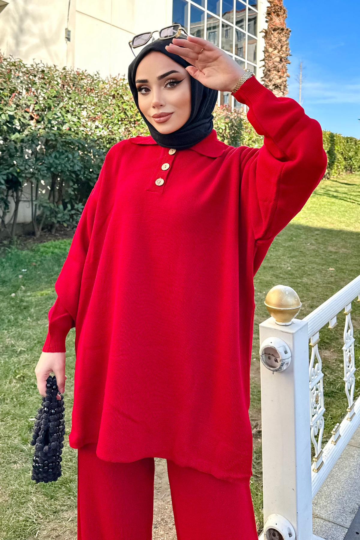 Polo Yaka Triko Takım KIRMIZI