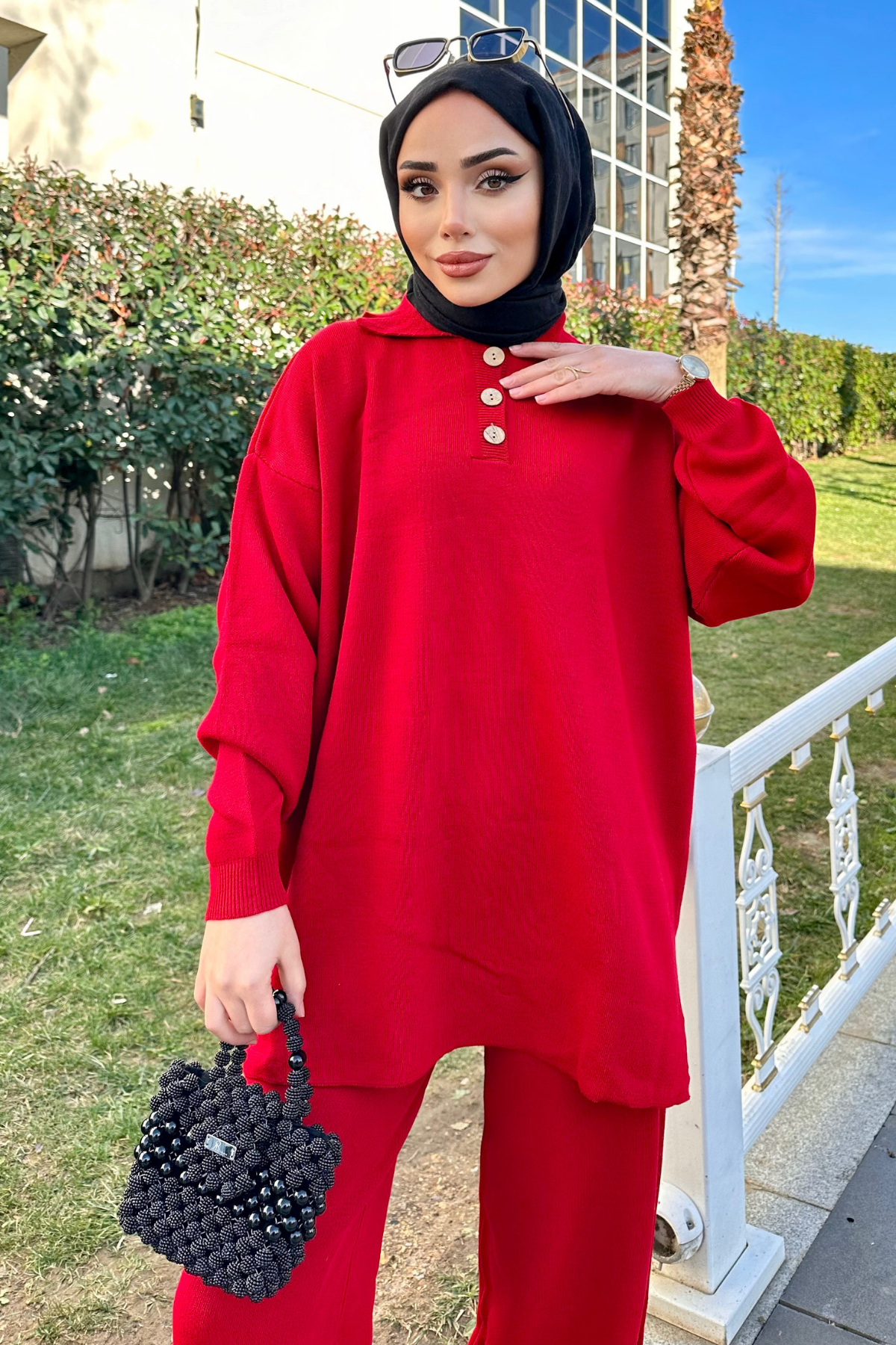 Polo Yaka Triko Takım KIRMIZI