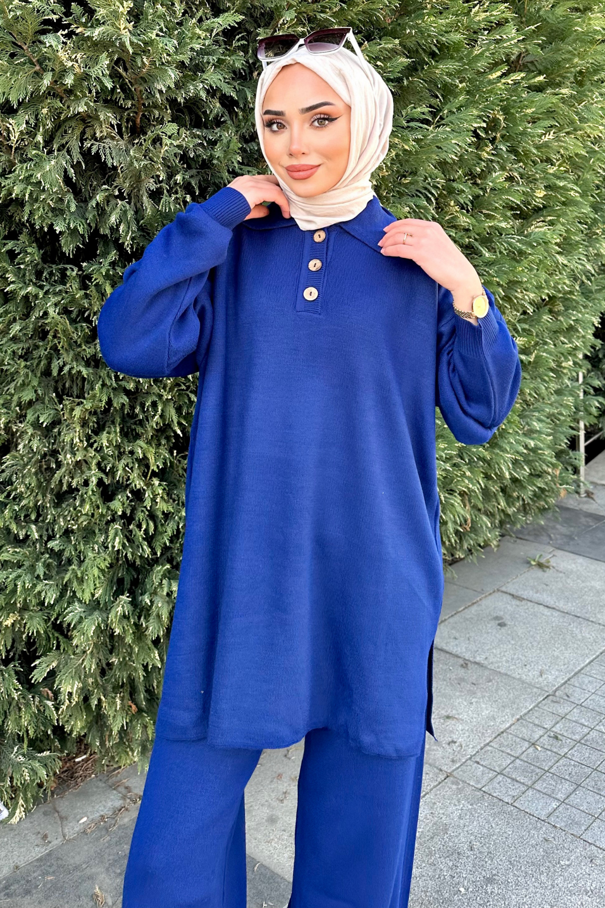 Polo Yaka Triko Takım LACİVERT