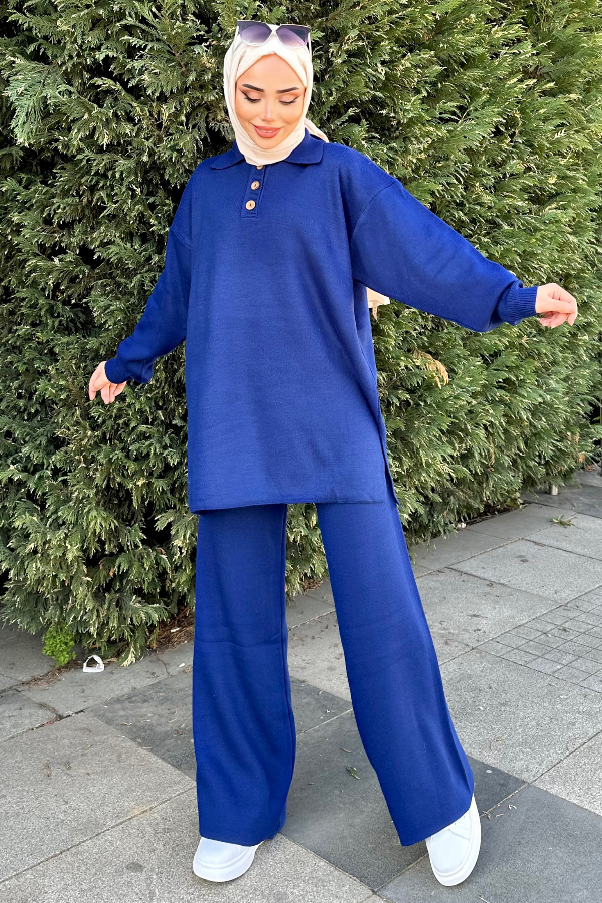 Polo Yaka Triko Takım LACİVERT