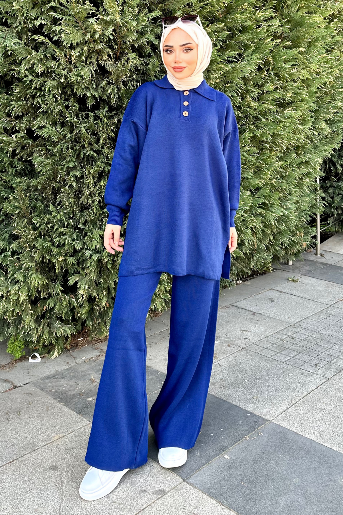 Polo Yaka Triko Takım LACİVERT
