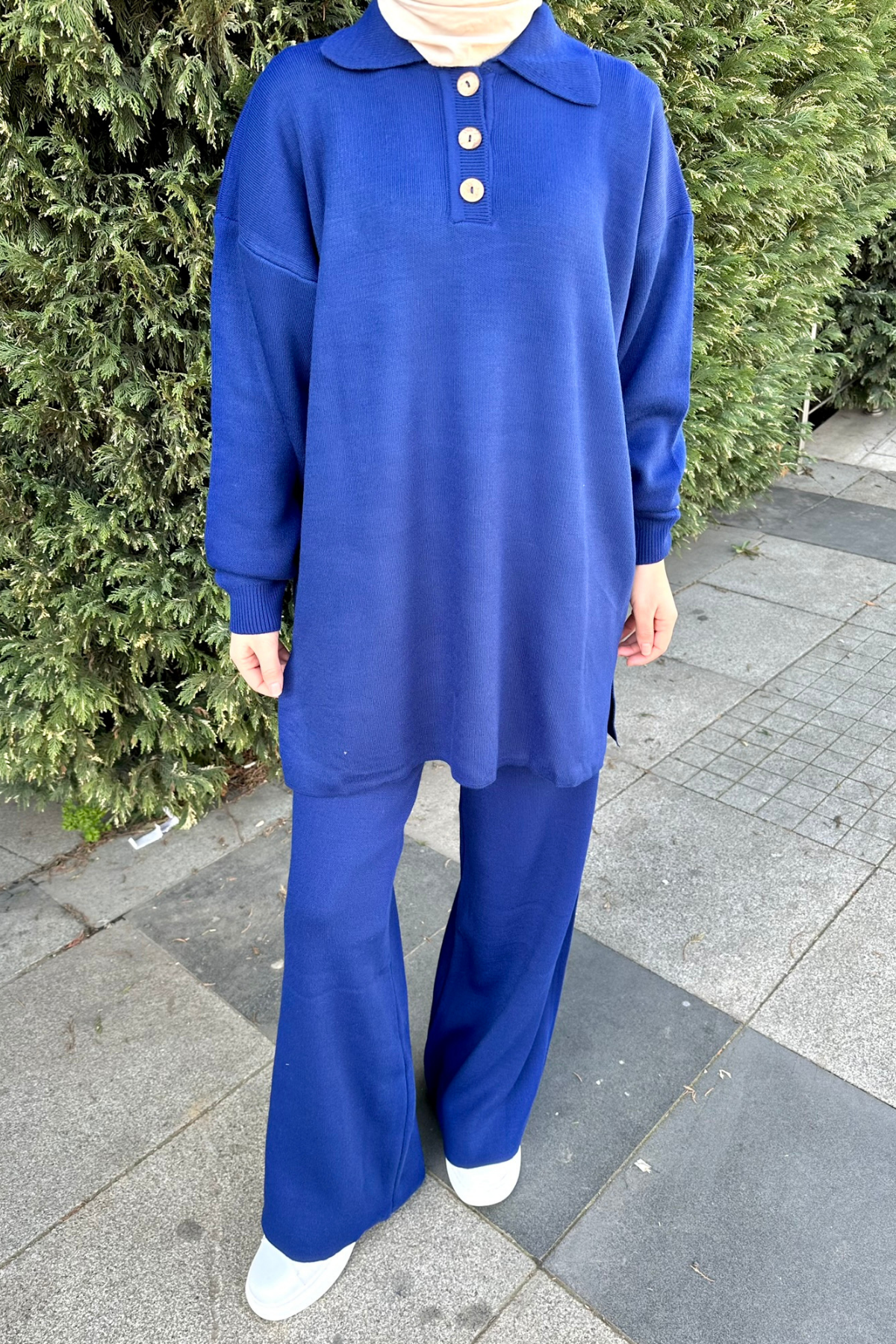 Polo Yaka Triko Takım LACİVERT