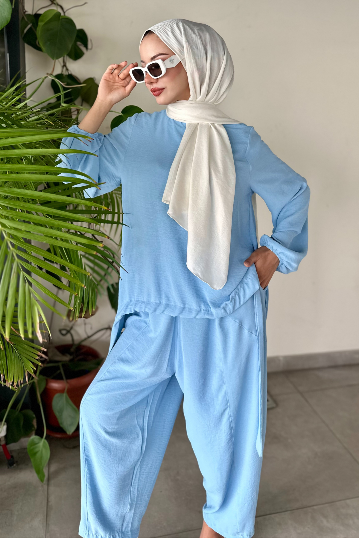 Tasarım Şalvar Takım BEBE MAVİ