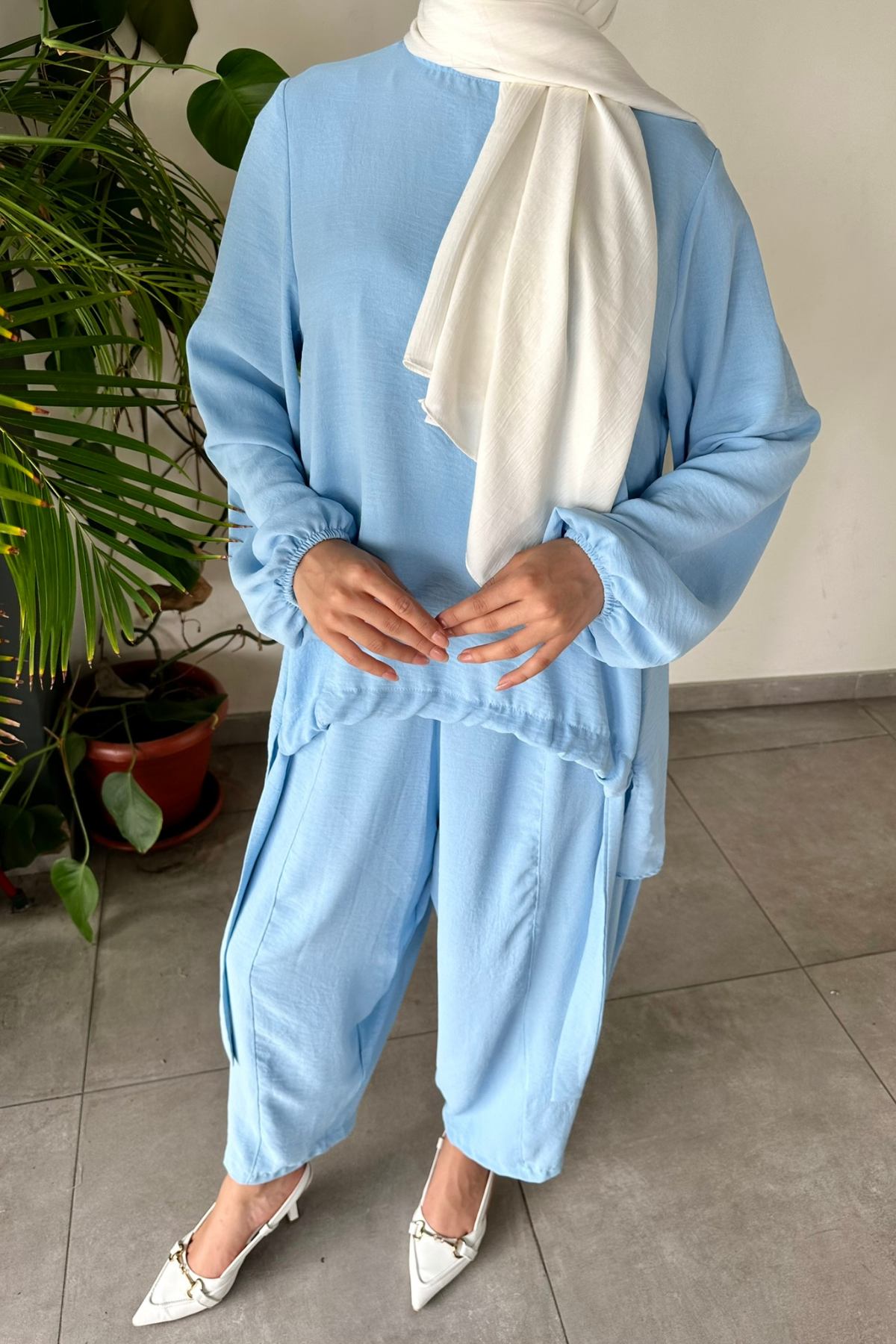Tasarım Şalvar Takım BEBE MAVİ