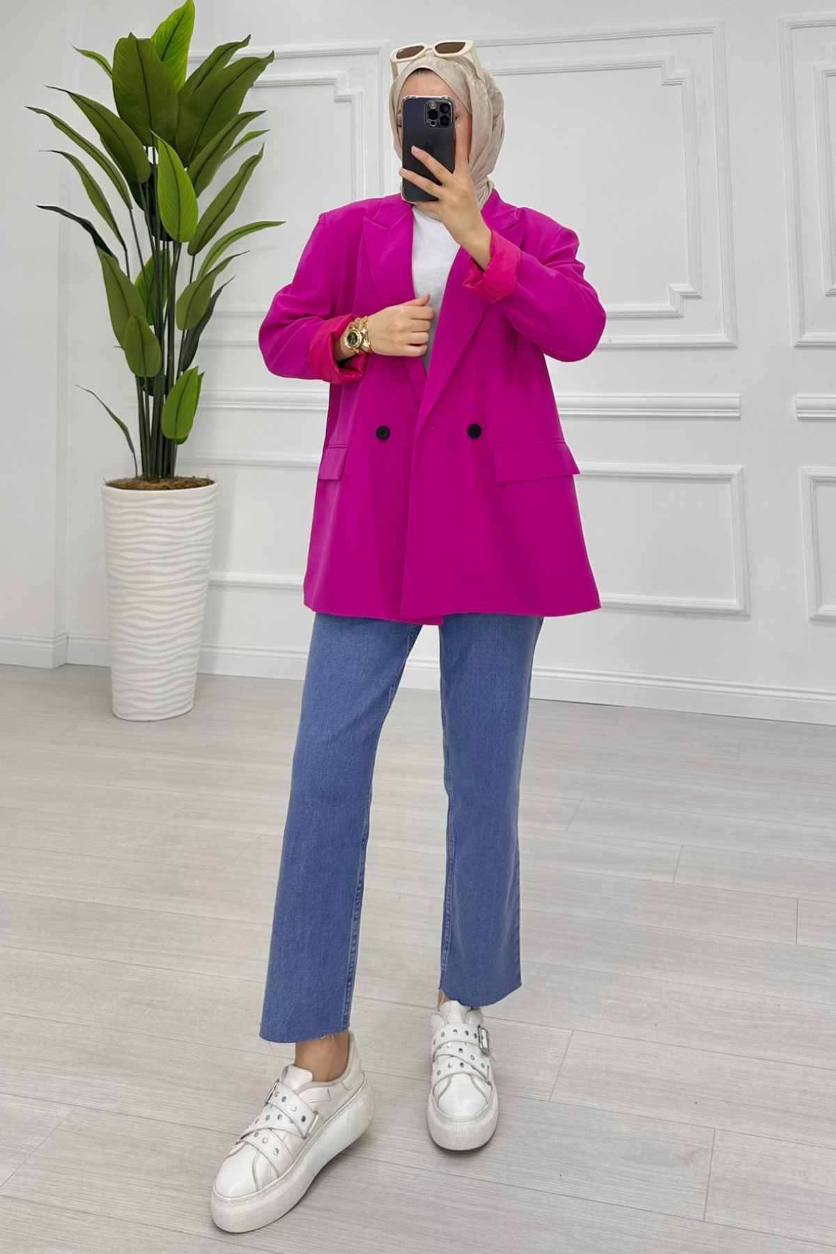 Zra Model Blazer Ceket FUŞYA