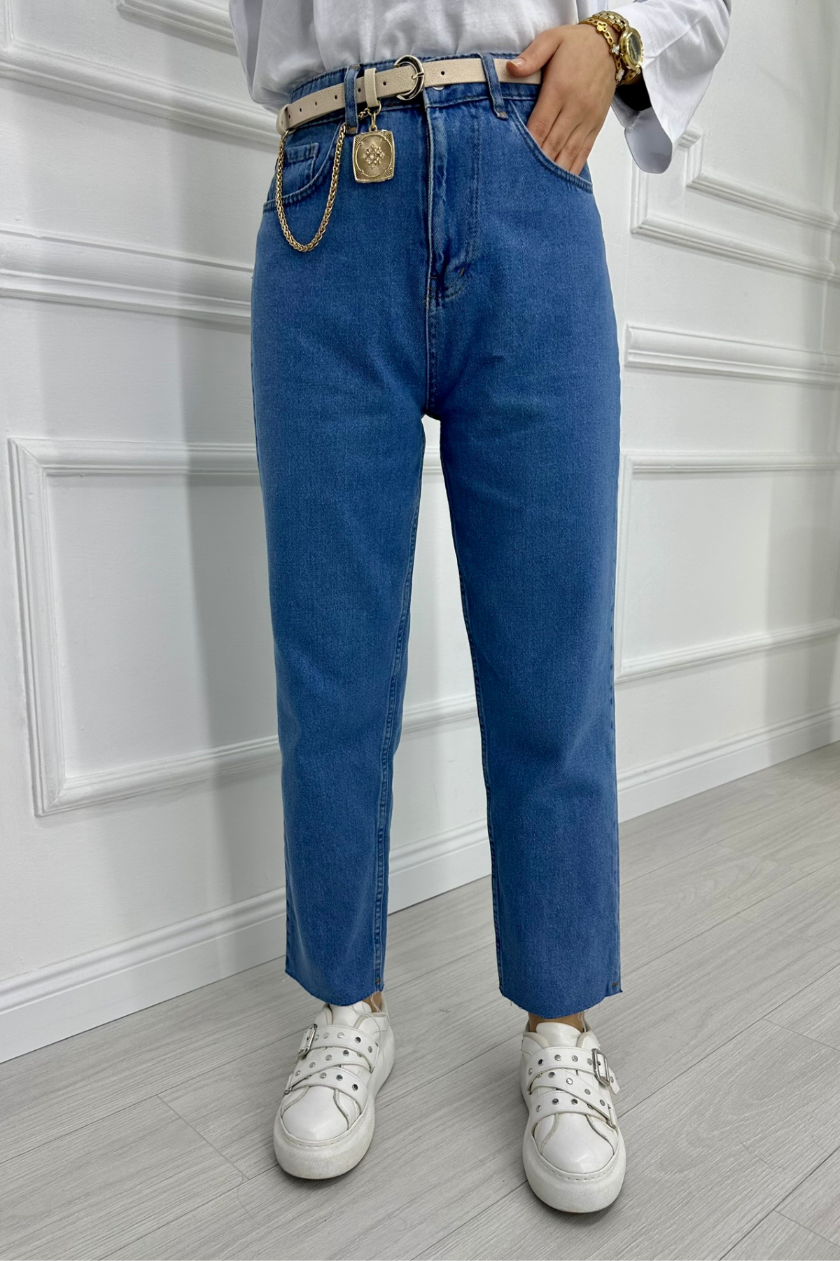 Zra Straight Jean KOYU MAVİ