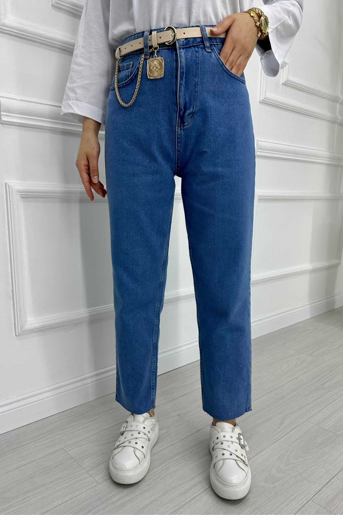 Zra Straight Jean KOYU MAVİ