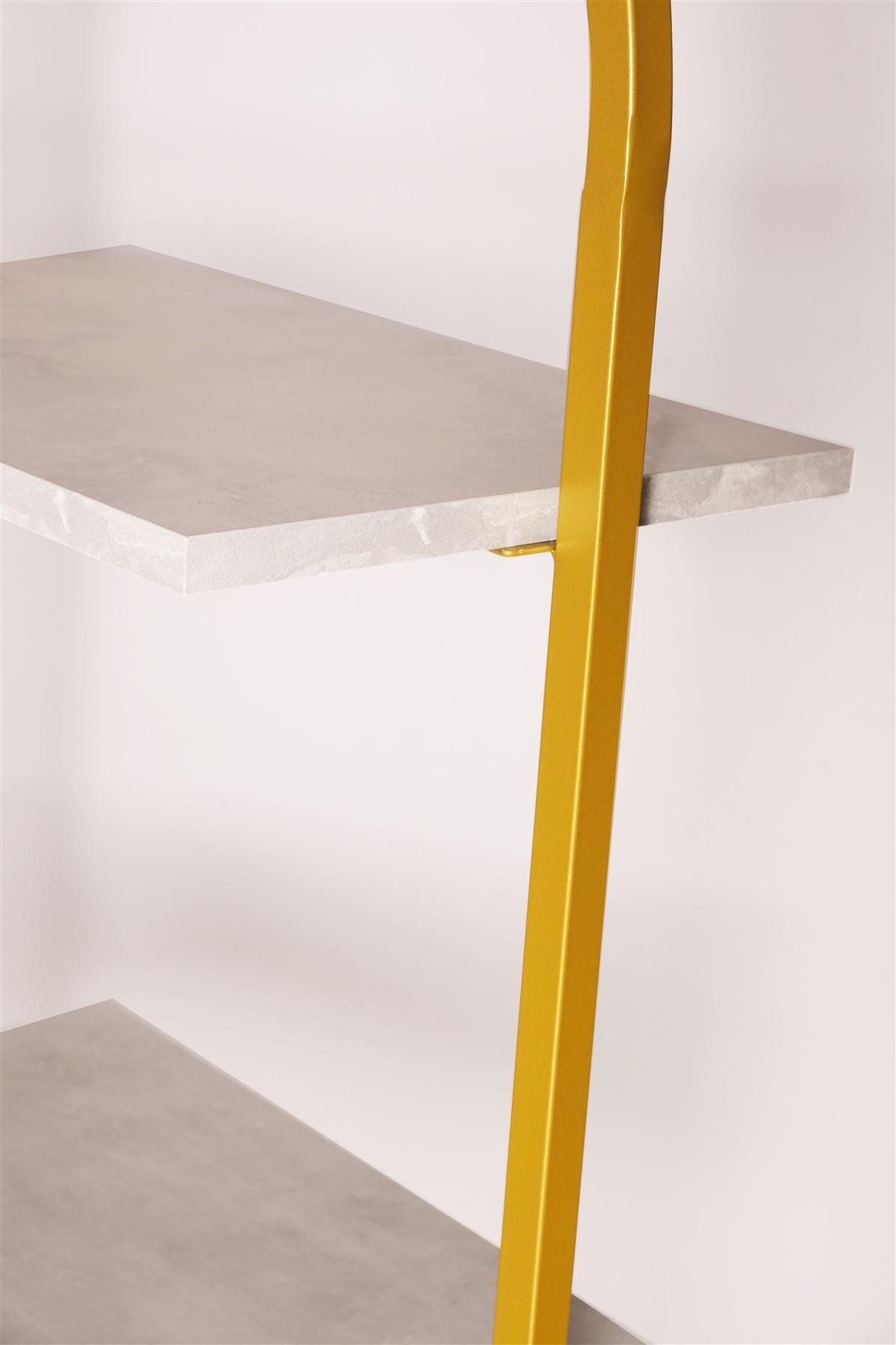 Ay Stand Raflı Gold Renk