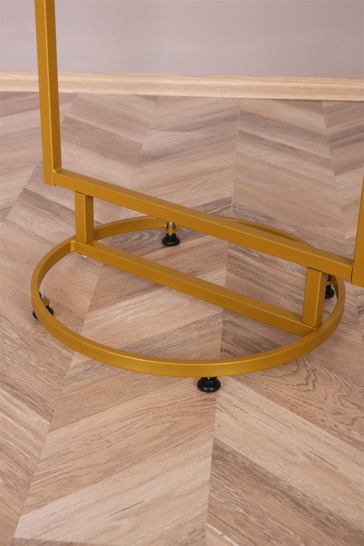 Ay Stand T Bastonlu Gold Renk Boyalı