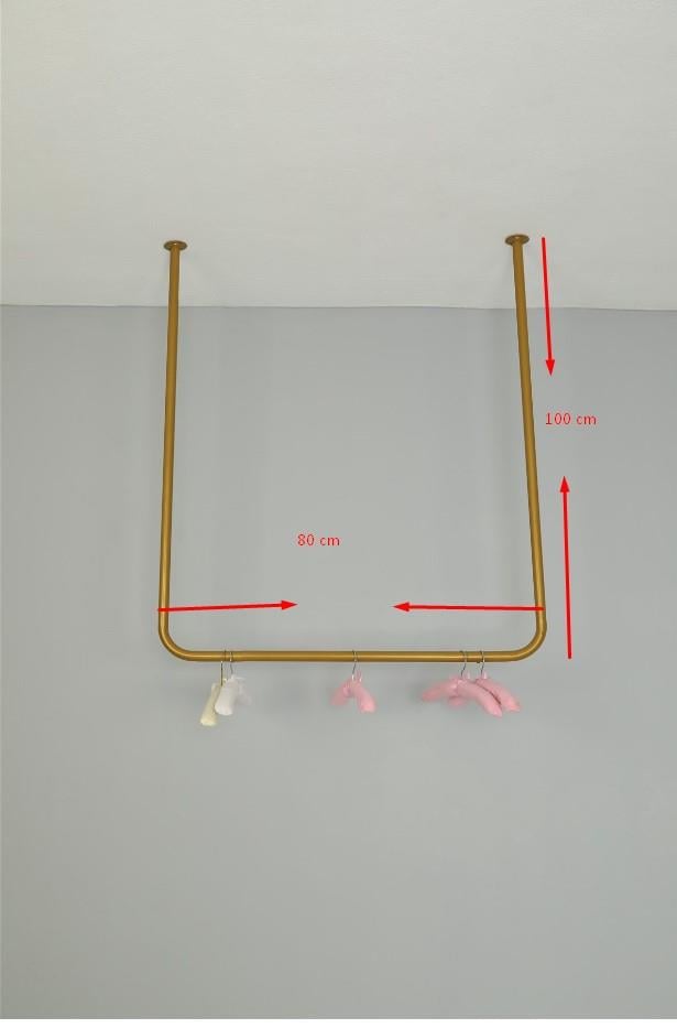 Tavandan Askılı Gold Boyalı Stand