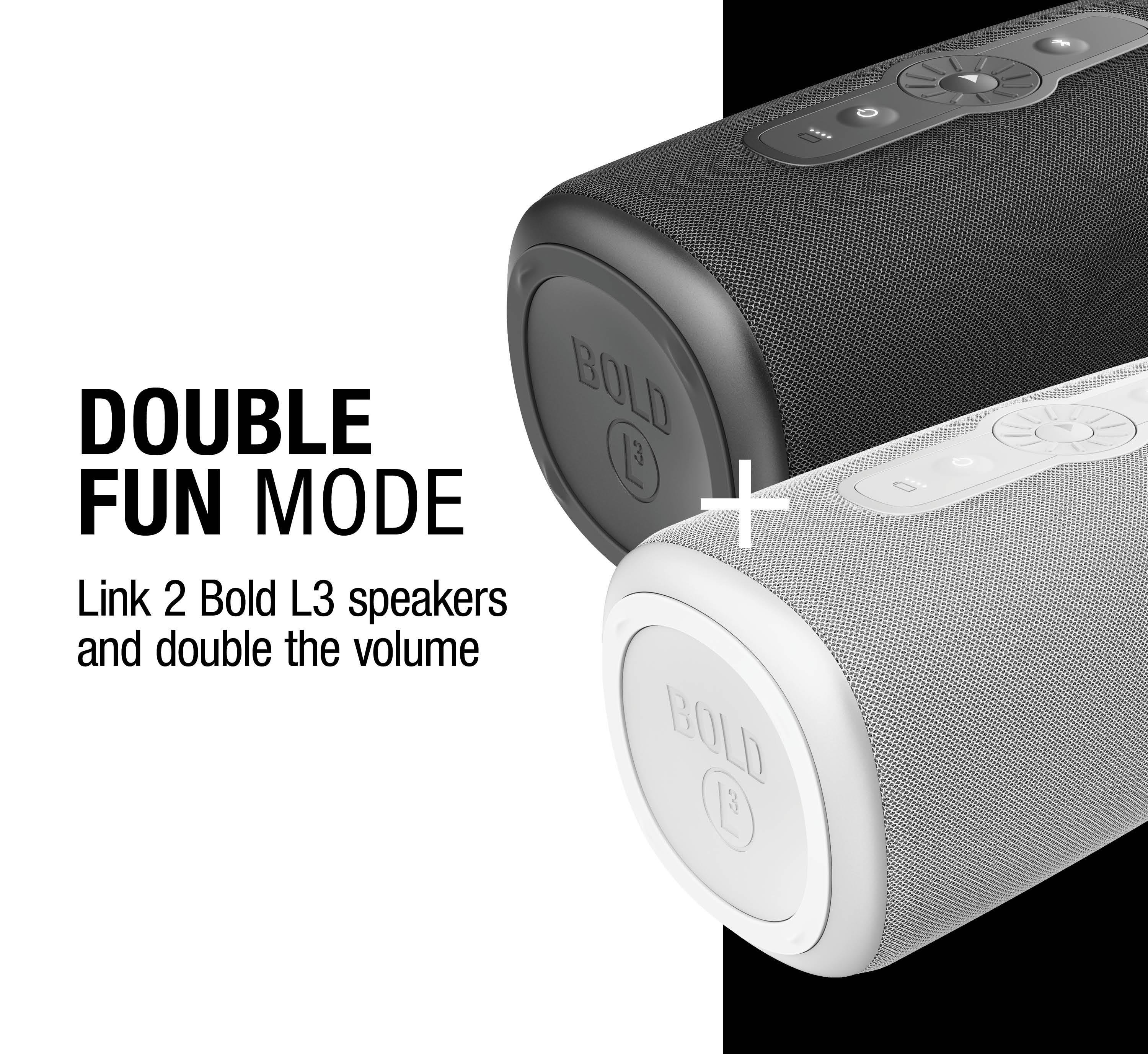BOLD L3 Taşınabilir 40W Bluetooth Hoparlör Buz Grisi