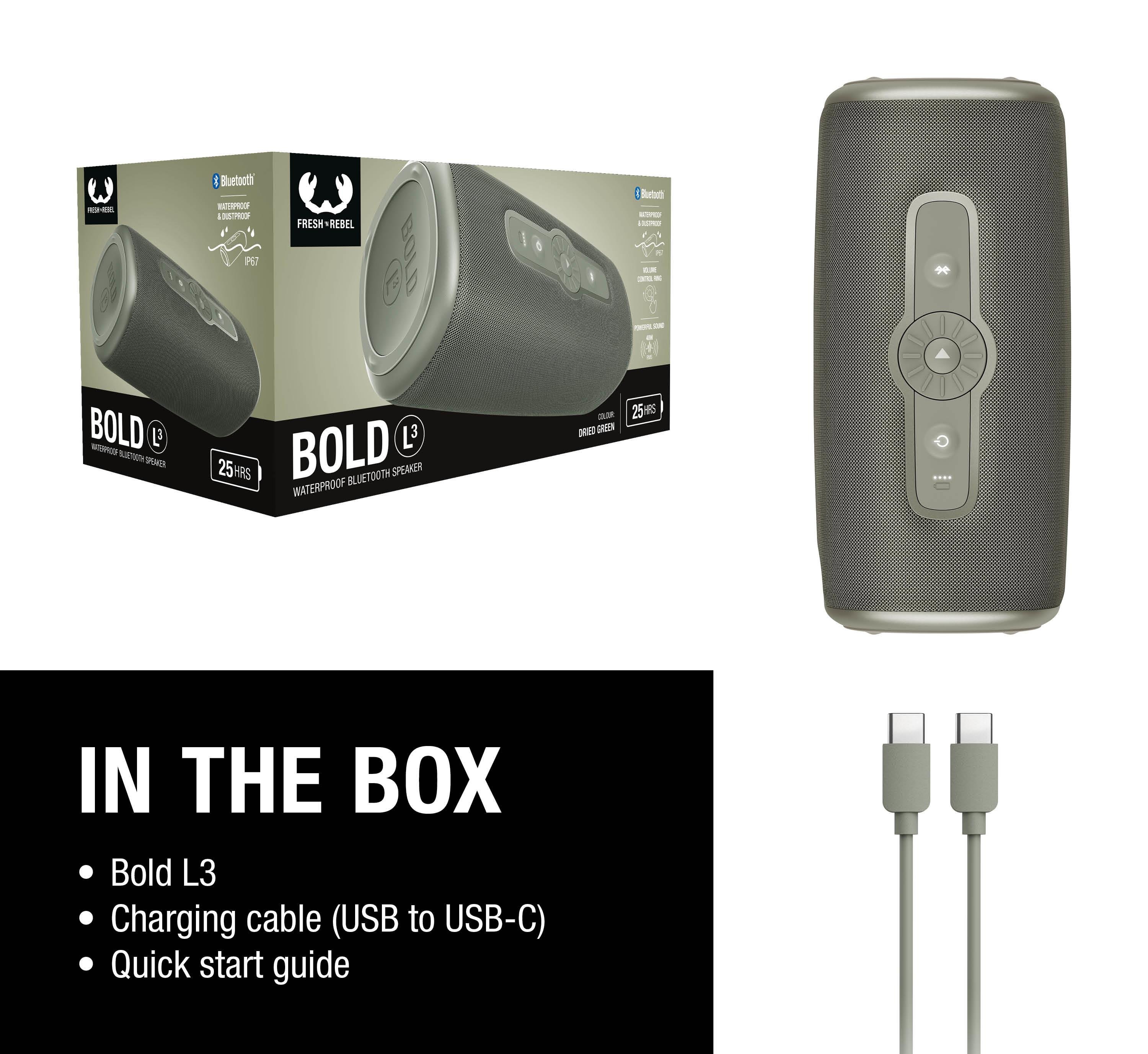BOLD L3 Taşınabilir 40W Bluetooth Hoparlör Çağla Yeşili 