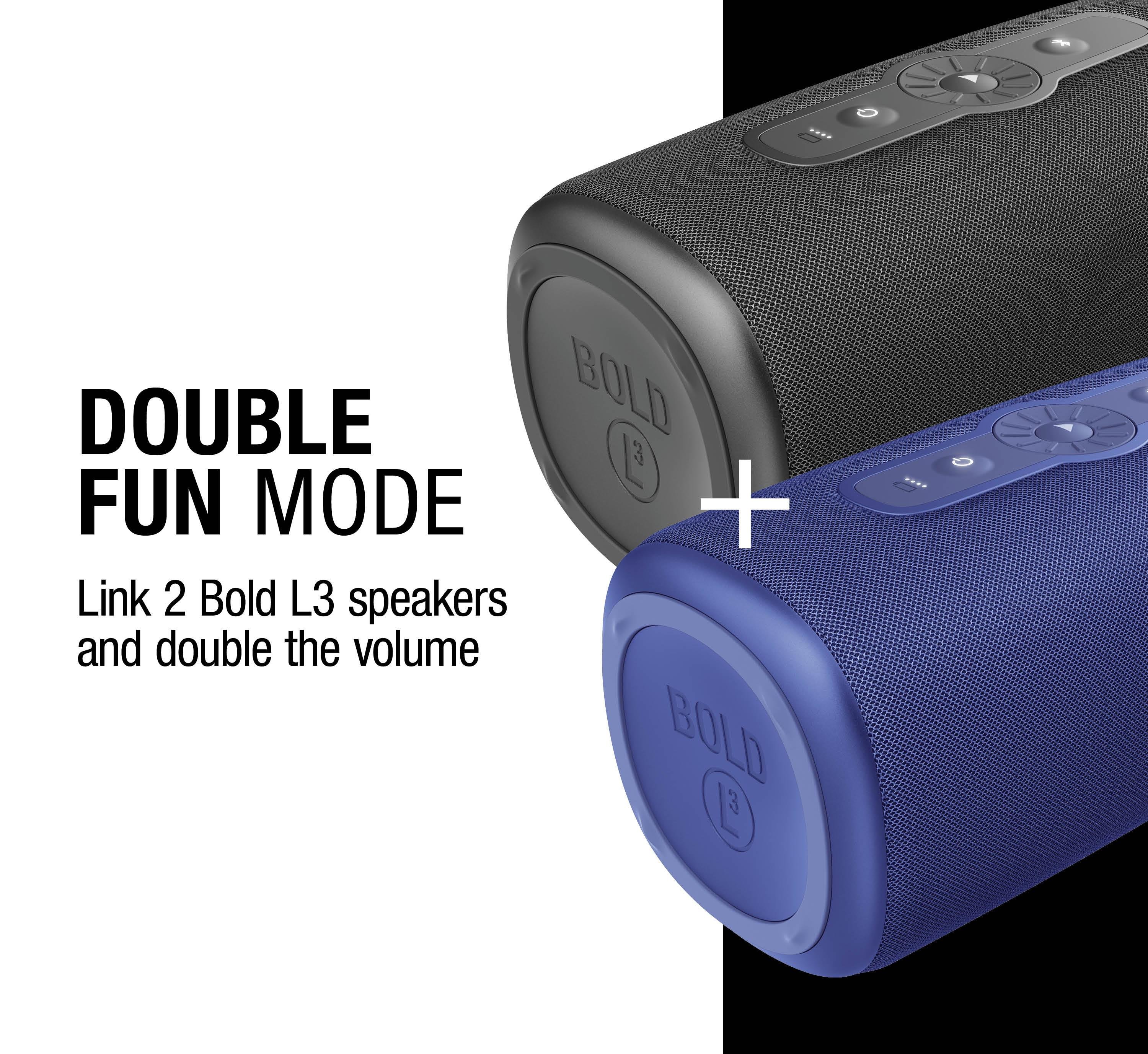 BOLD L3 Taşınabilir 40W Bluetooth Hoparlör Gerçek Mavi 