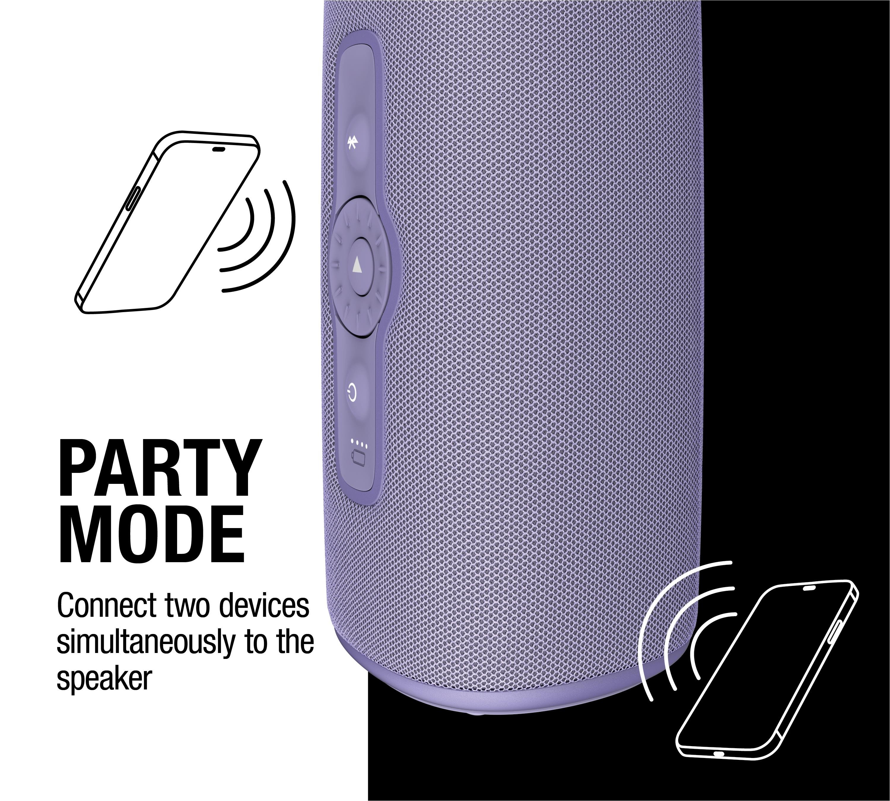Bold M2 Taşınabilir 30W Bluetooth Hoparlör Açık Lila