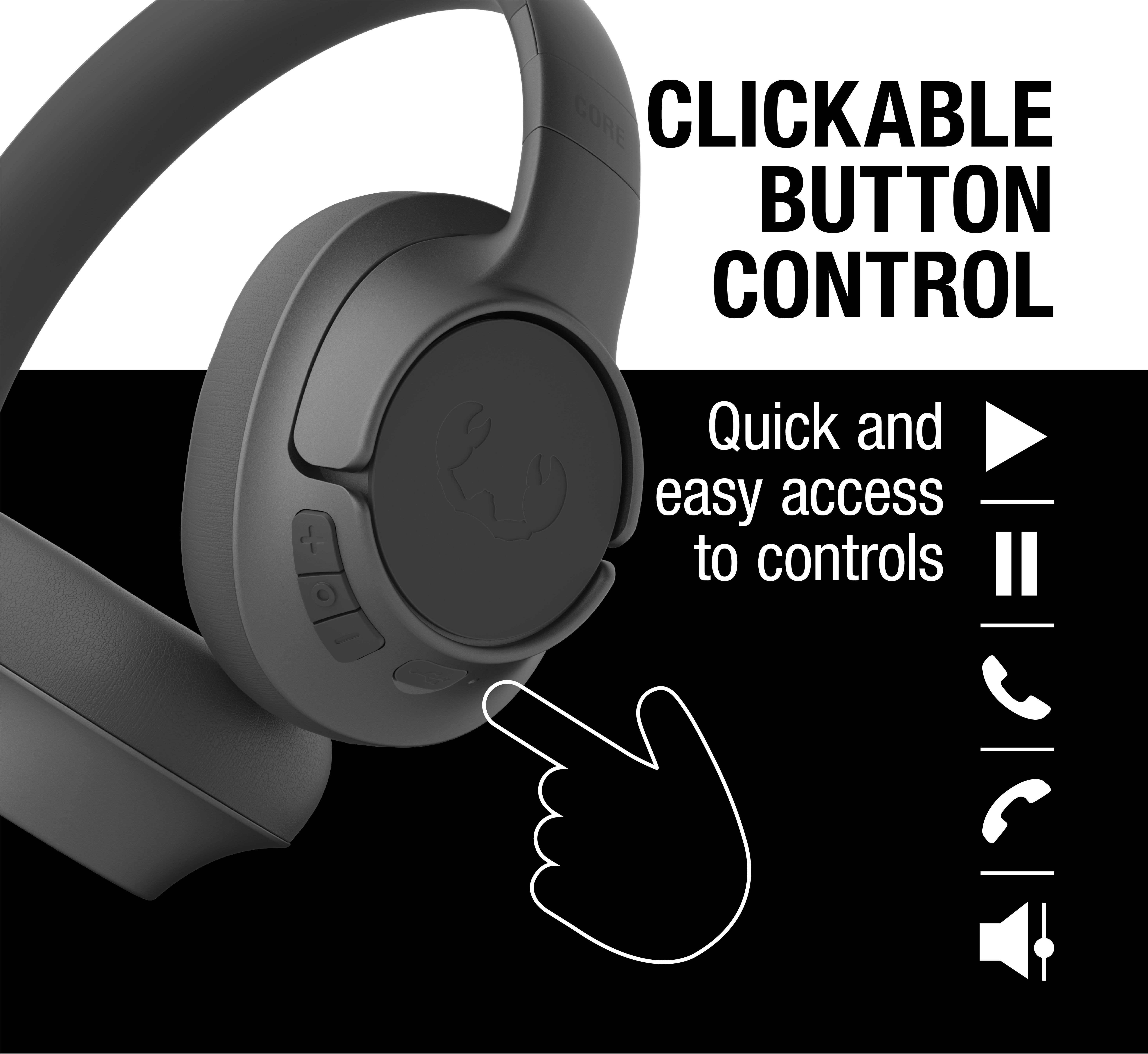 Clam Core  Kulak Üstü Kablosuz Bluetooth Kulaklık Fırtına Grisi