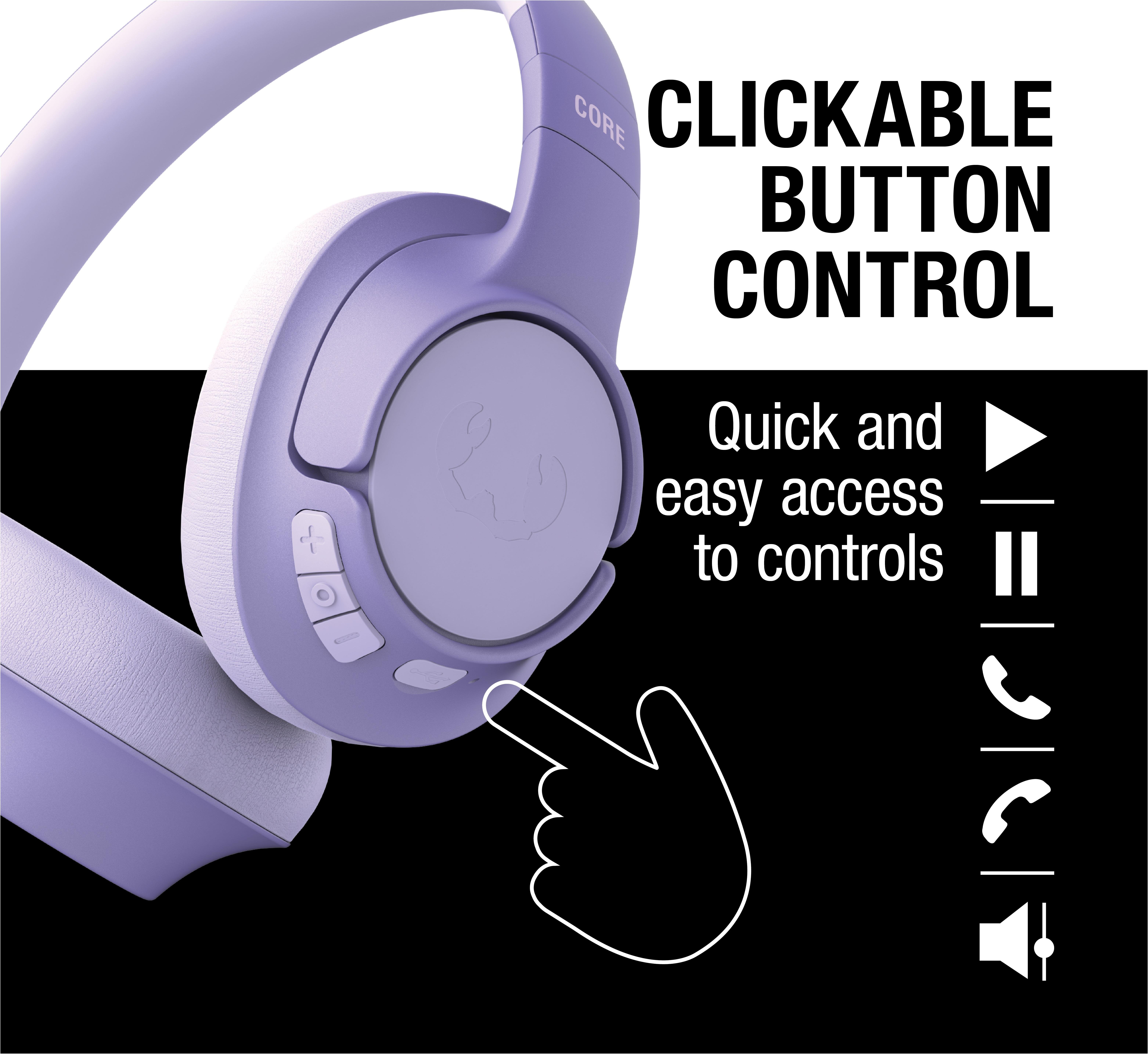 Clam Core  Kulak Üstü Kablosuz Bluetooth Kulaklık Açık Lila
