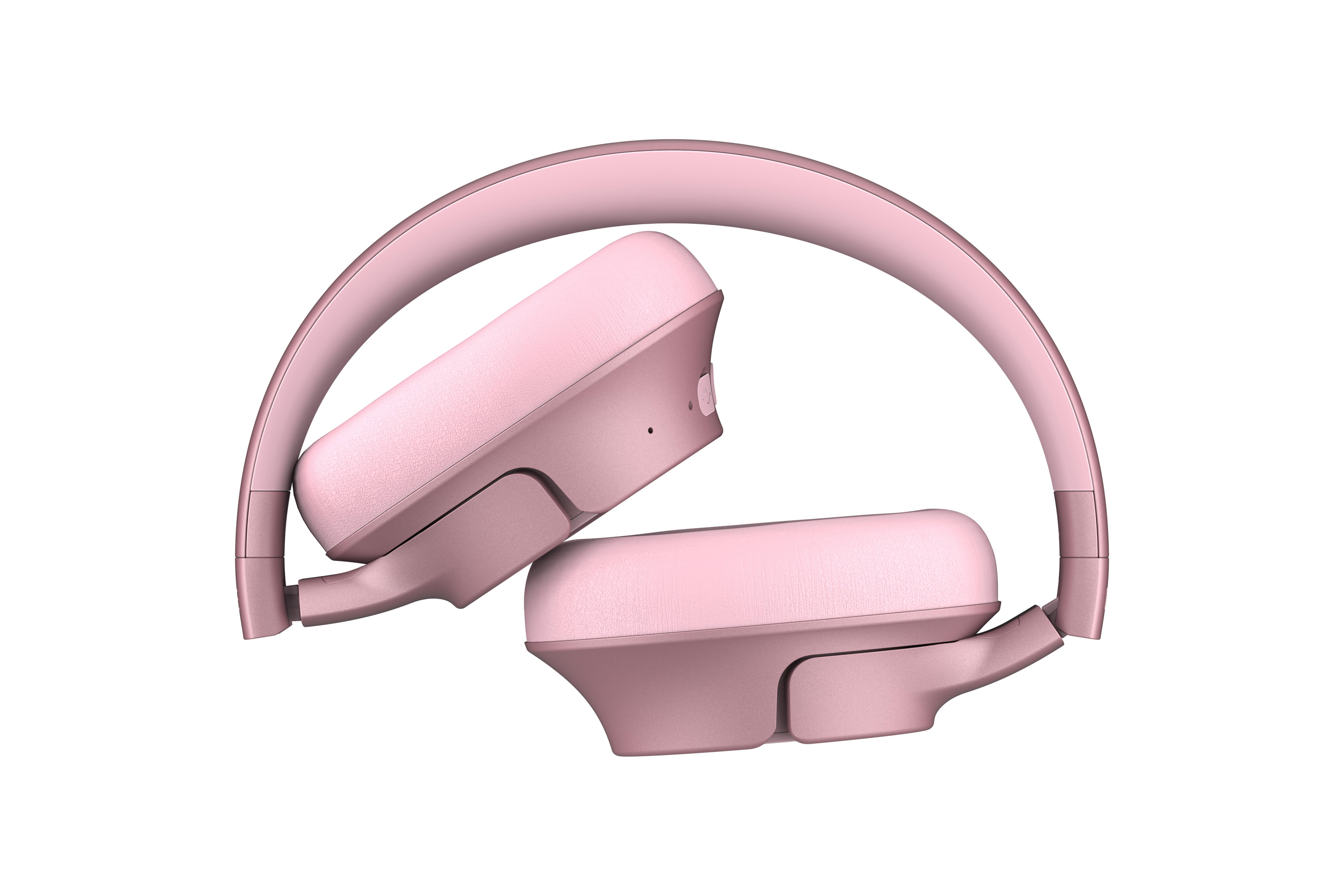 Clam Fuse ANC Kulak Üstü Kablosuz Bluetooth Kulaklık Pastel Pembe