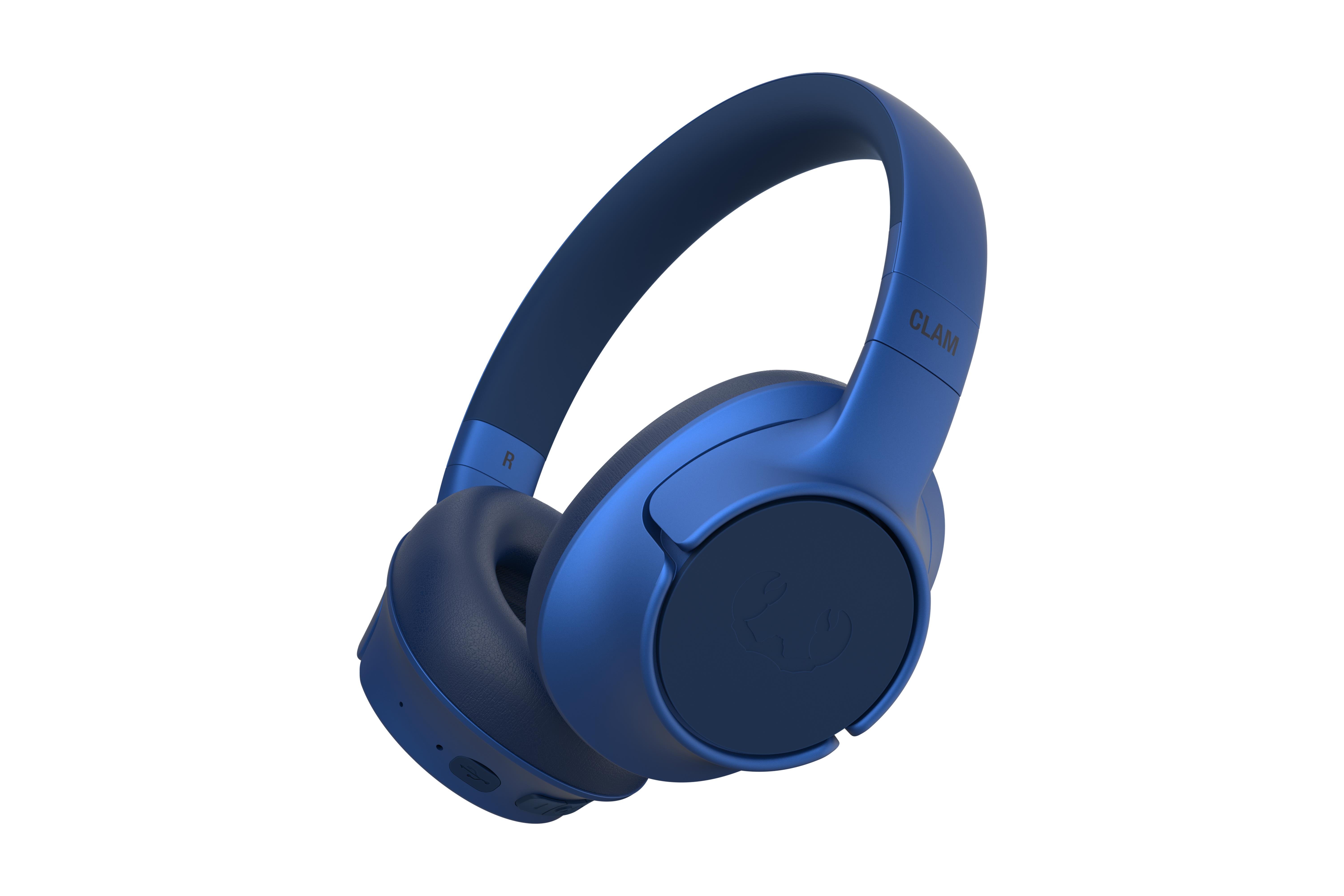 Clam Fuse ANC Kulak Üstü Kablosuz Bluetooth Kulaklık Gerçek Mavi