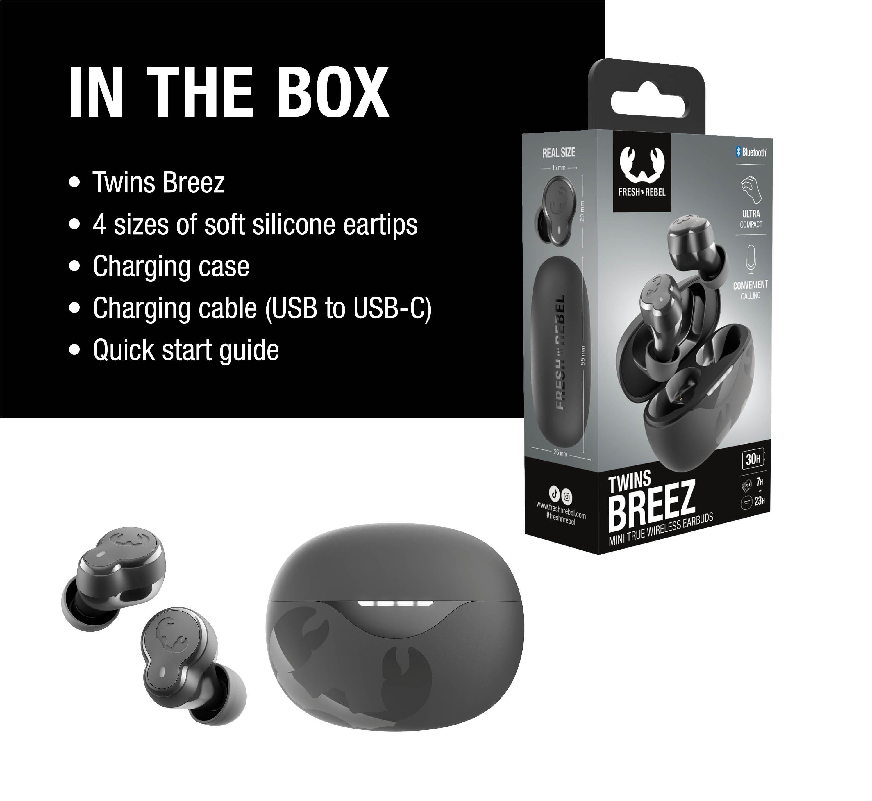 Twins Breez ENC TWS Bluetooth Kulak İçi Kulaklık Fırtına Grisi