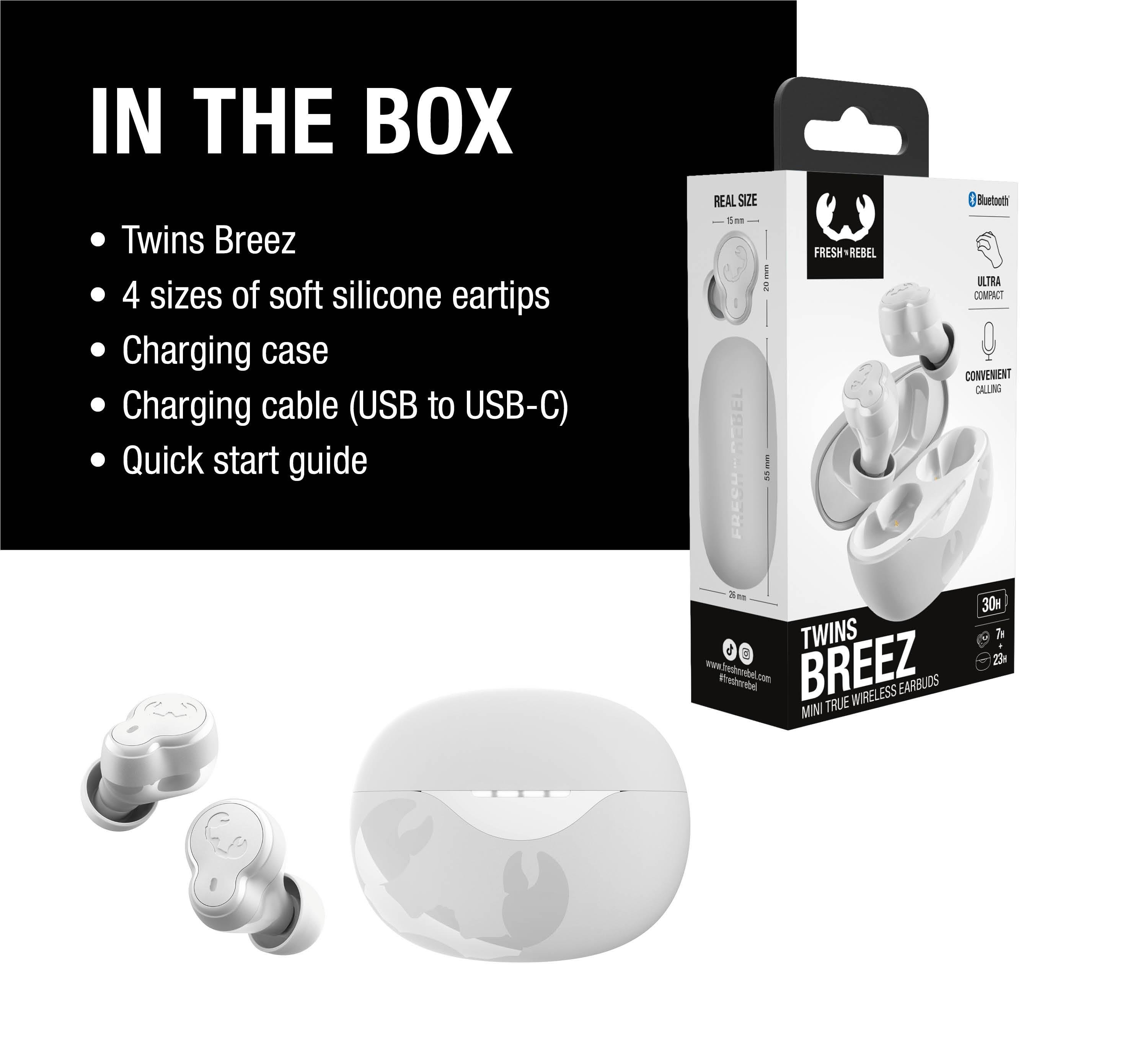 Twins Breez ENC TWS Bluetooth Kulak İçi Kulaklık Buz Grisi