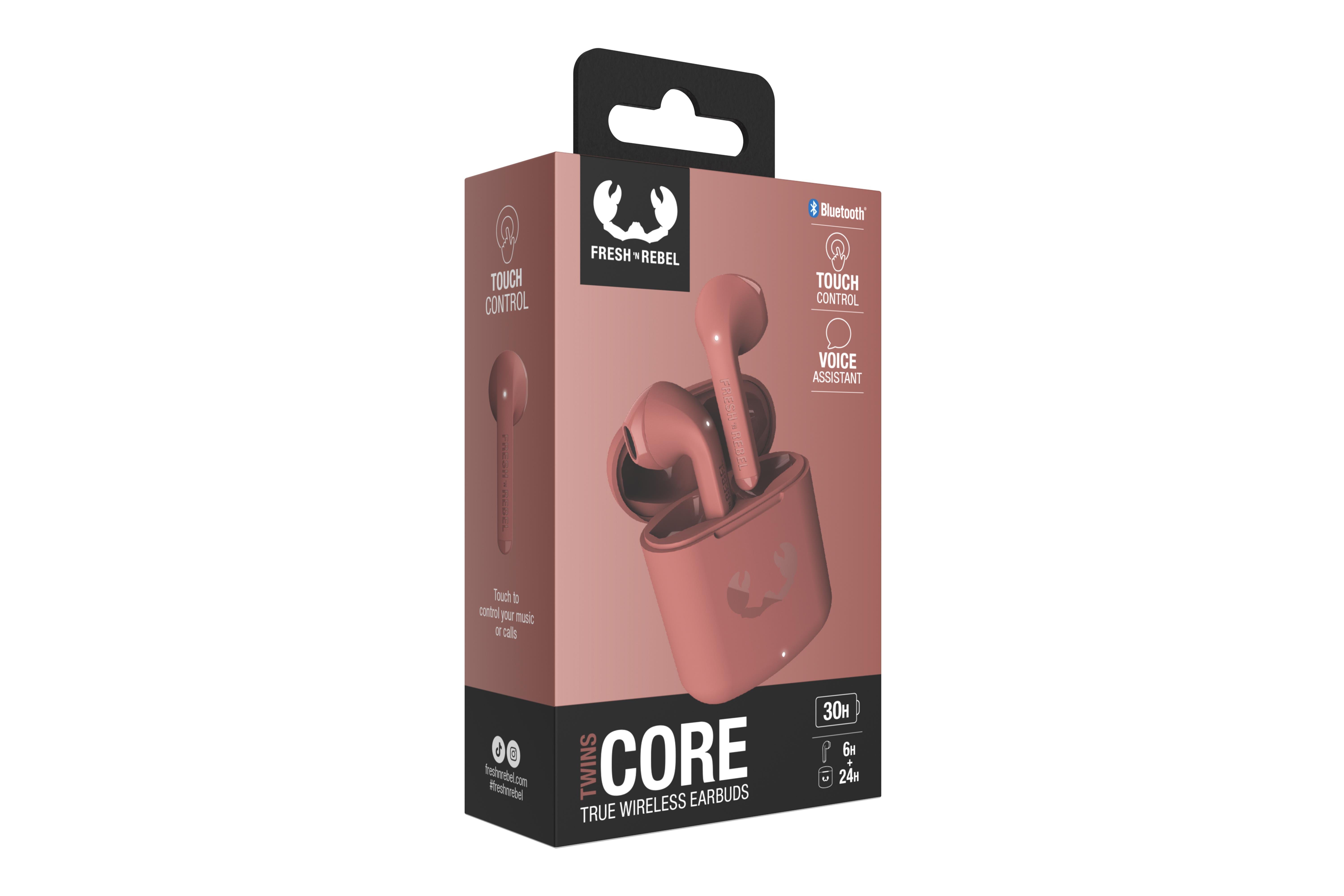 Twins Core TWS Bluetooth Kulak İçi Kulaklık Safari Kırmızısı