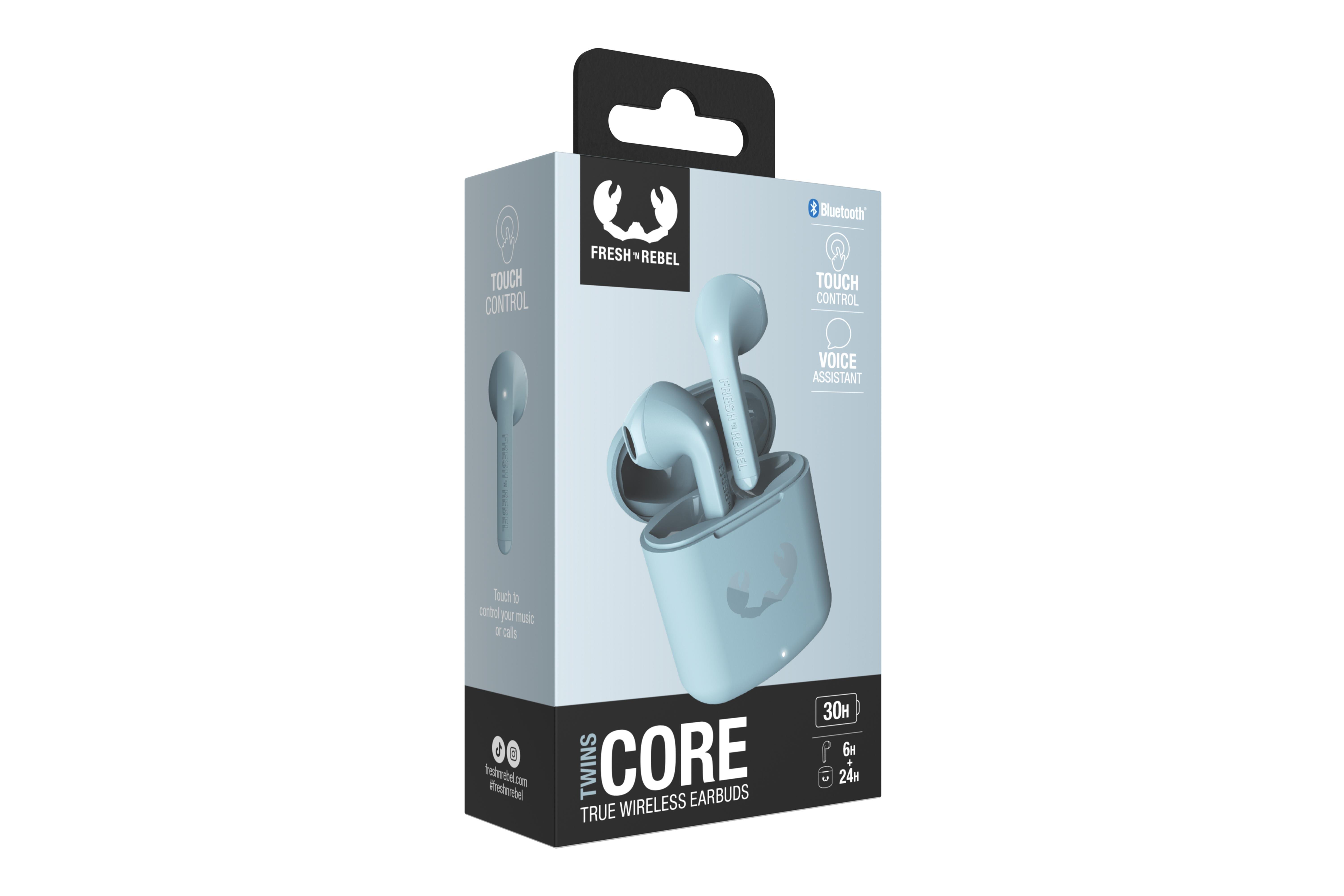 Twins Core TWS Bluetooth Kulak İçi Kulaklık Toz Mavisi