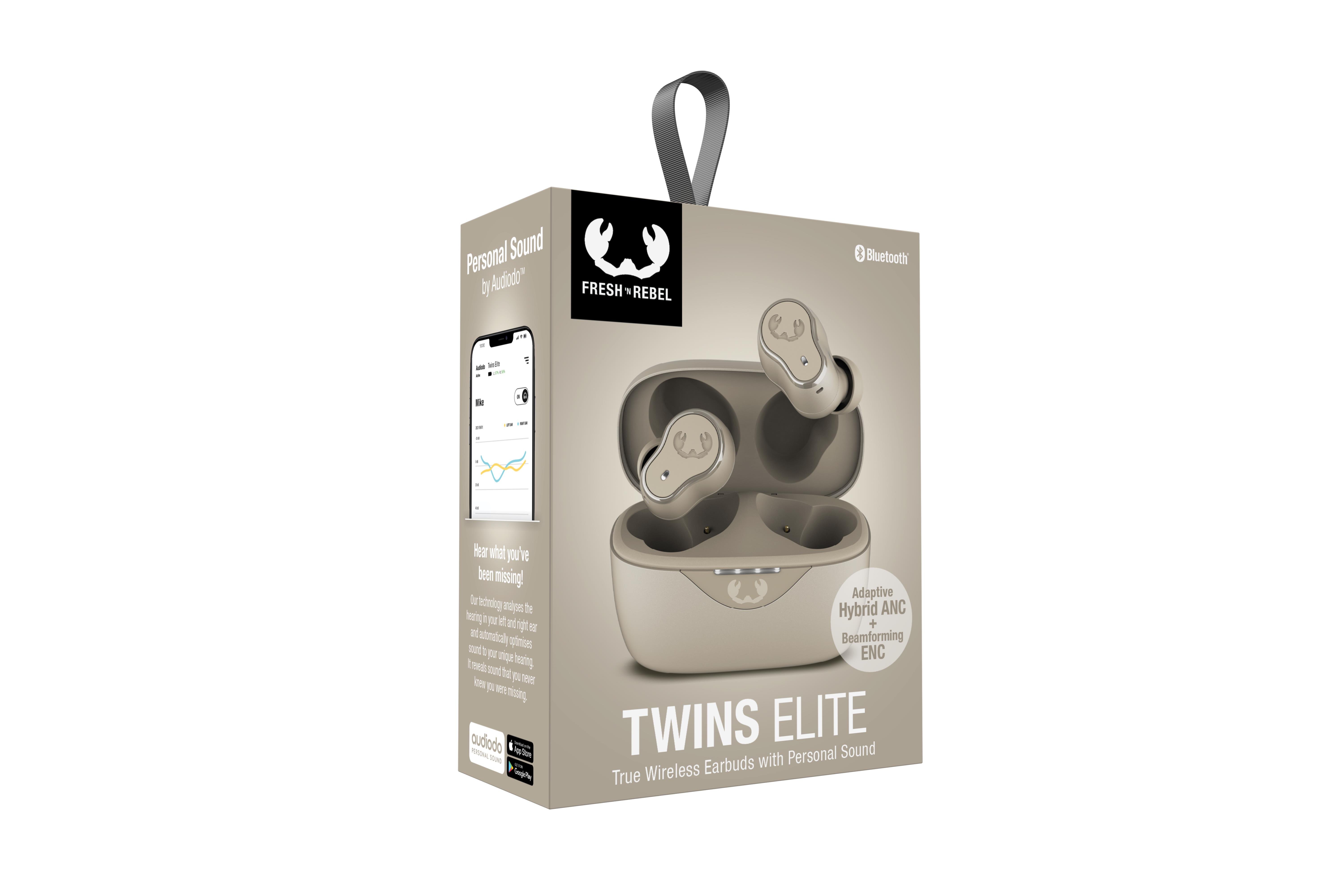 Twins Elite TWS Personal Sound Bluetooth Kulak İçi Kulaklık Kum Beji