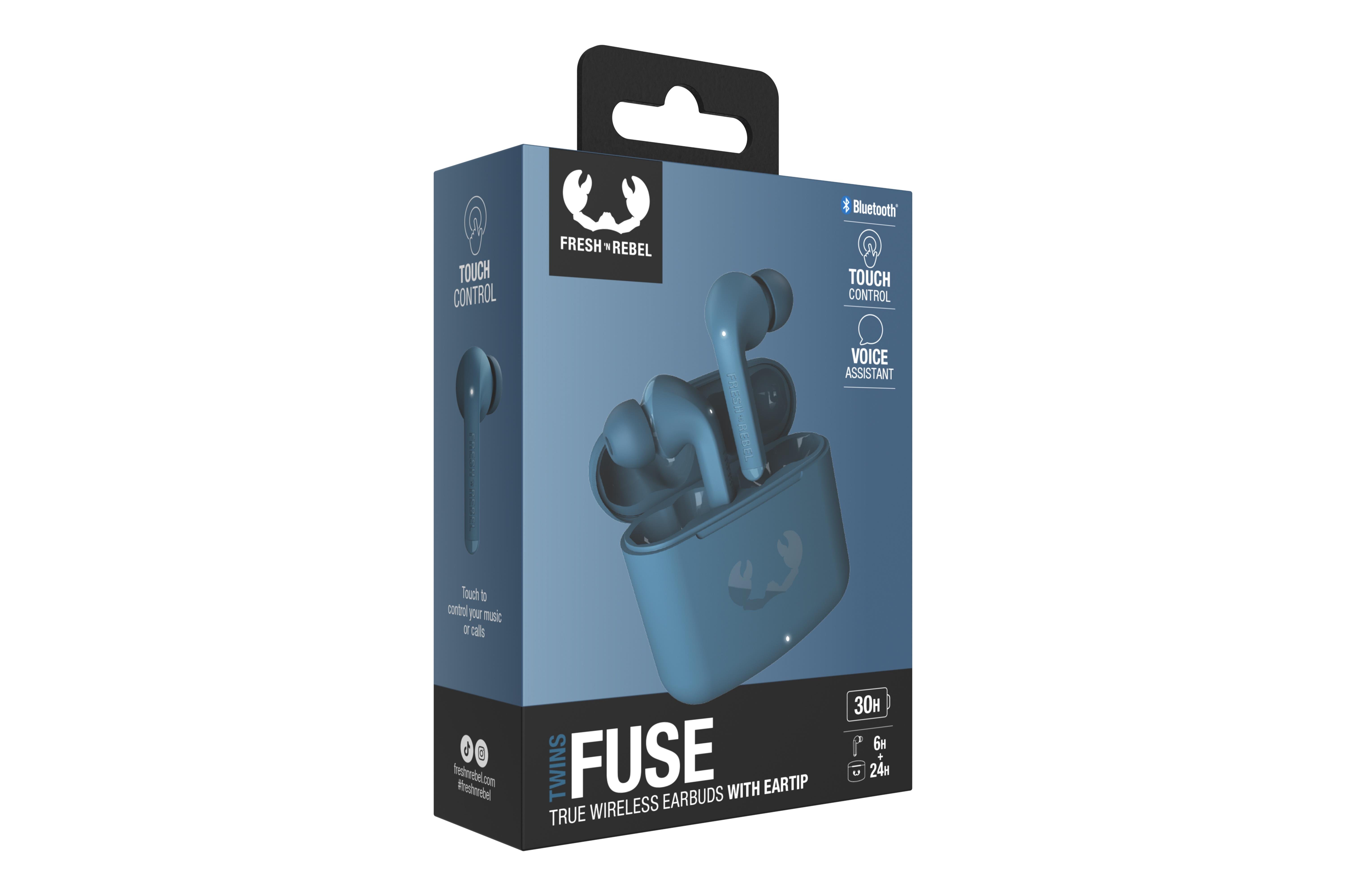 Twins Fuse TWS Bluetooth Kulak İçi Kulaklık Çelik Mavi