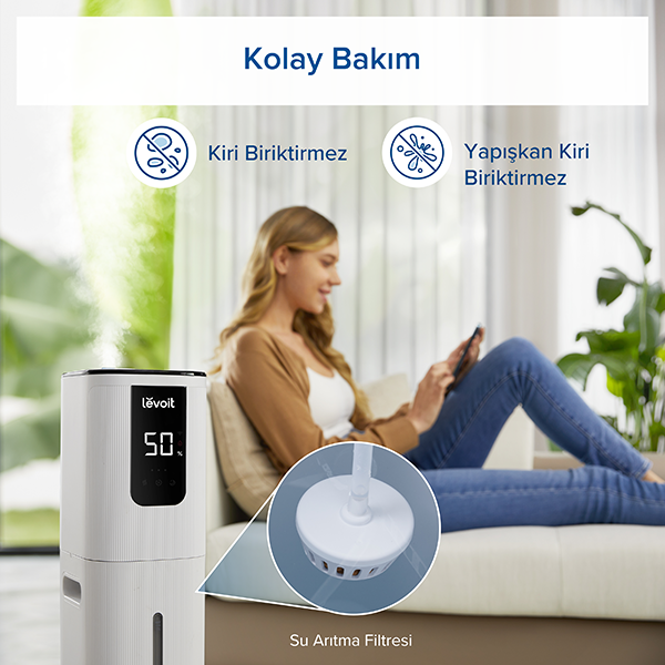 Levoit OasisMist1000S Smart Ultrasonic Cool Mist Tower Hava Nemlendirici