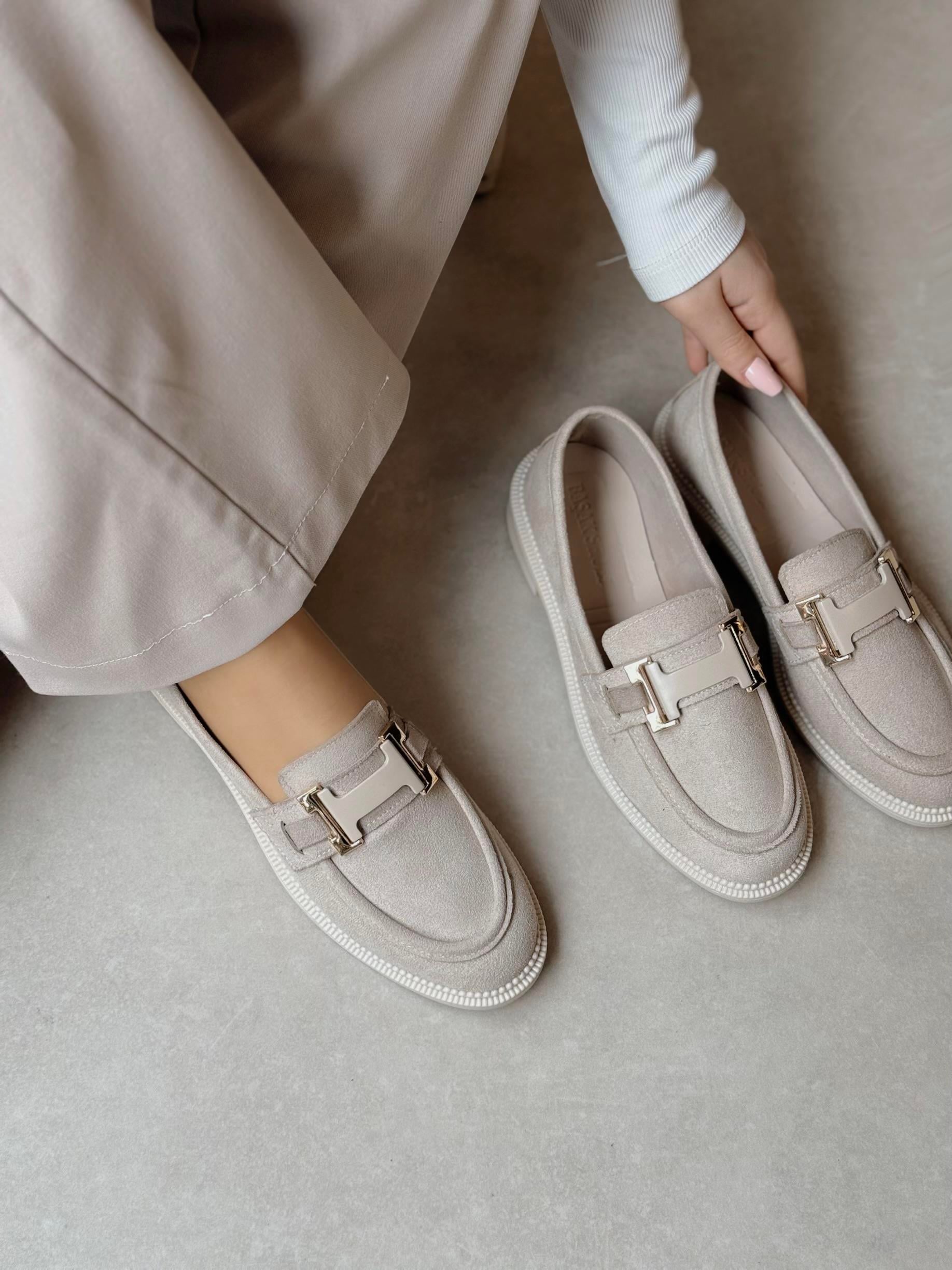 Helena Tokalı Bej Loafer