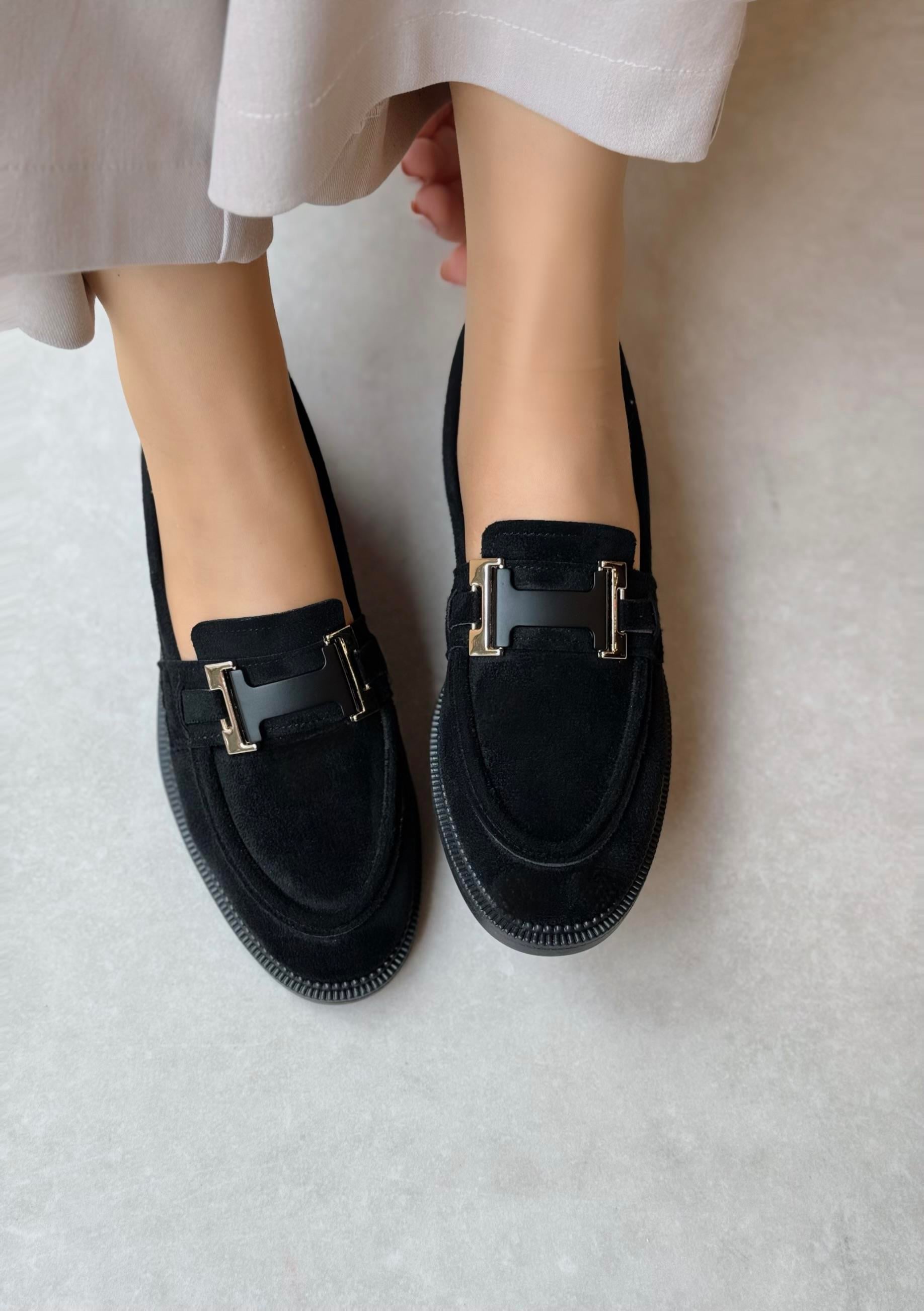 Helena Tokalı Siyah Loafer