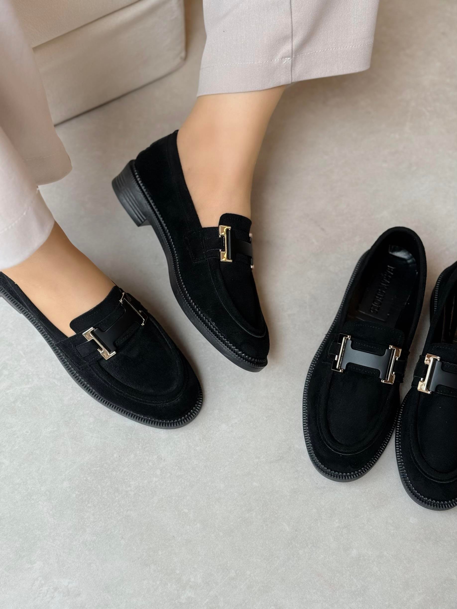 Helena Tokalı Siyah Loafer